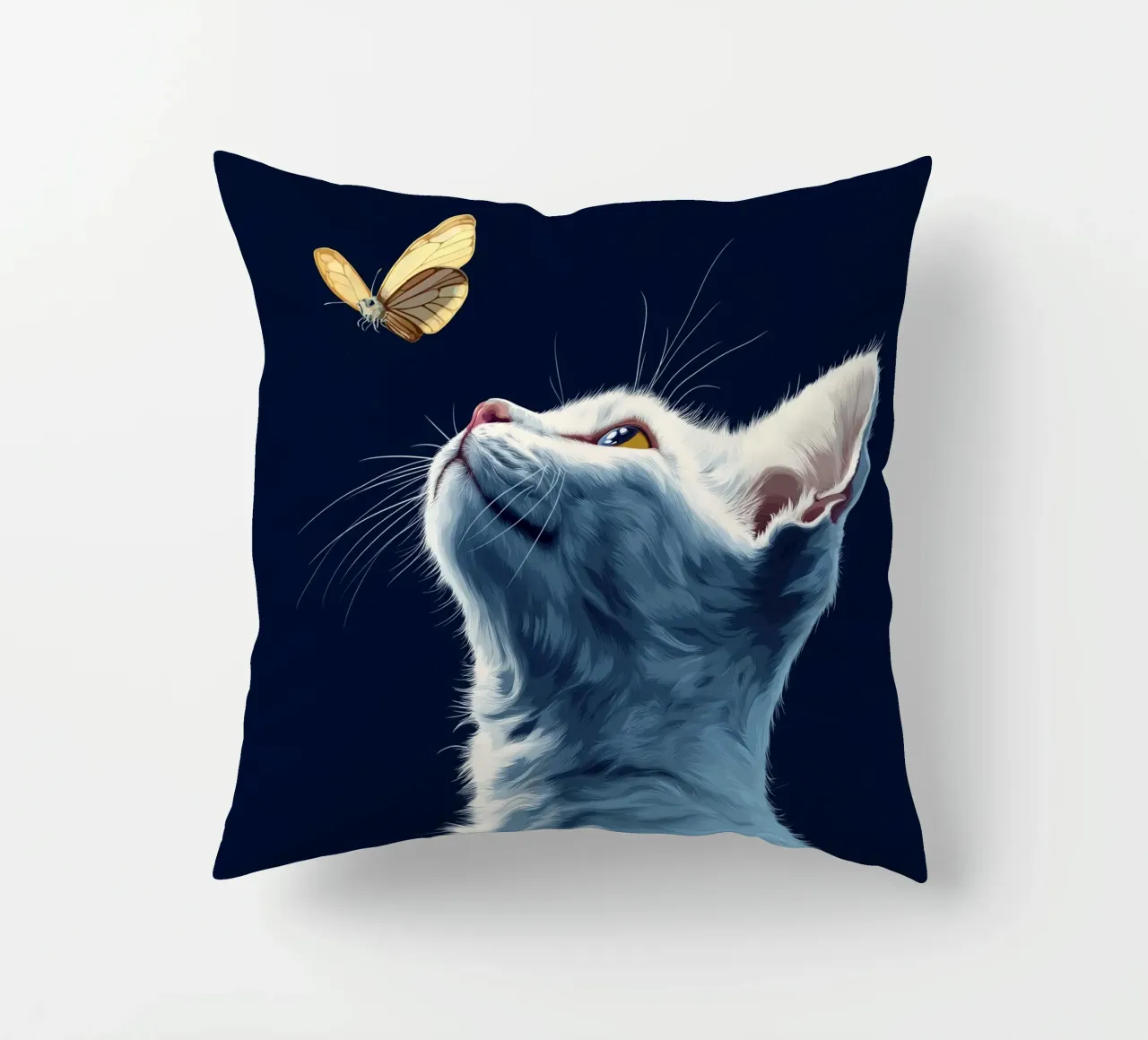 Gatto e farfalla cuscino da Motivate-Today