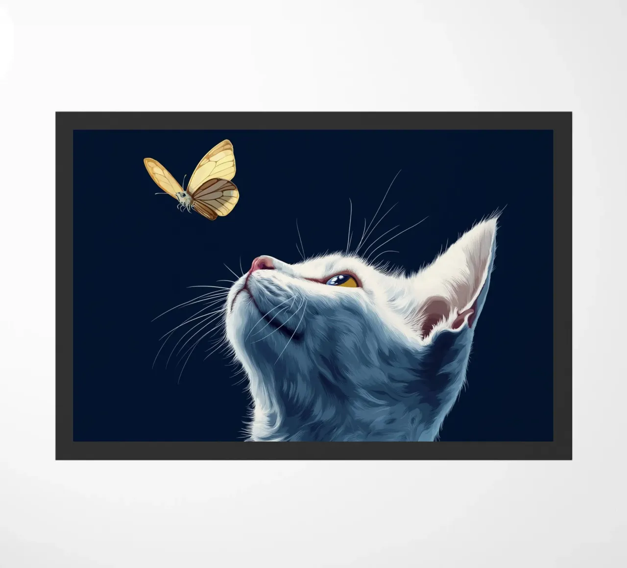 Gatto e farfalla zerbino da Motivate-Today