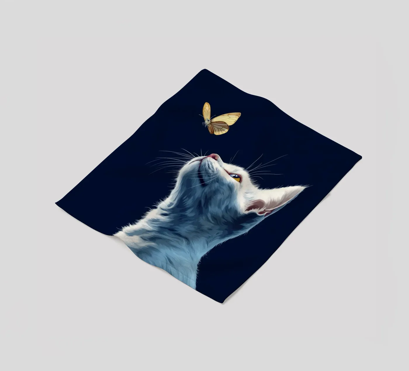 Gatto e farfalla coperta in pile da Motivate-Today