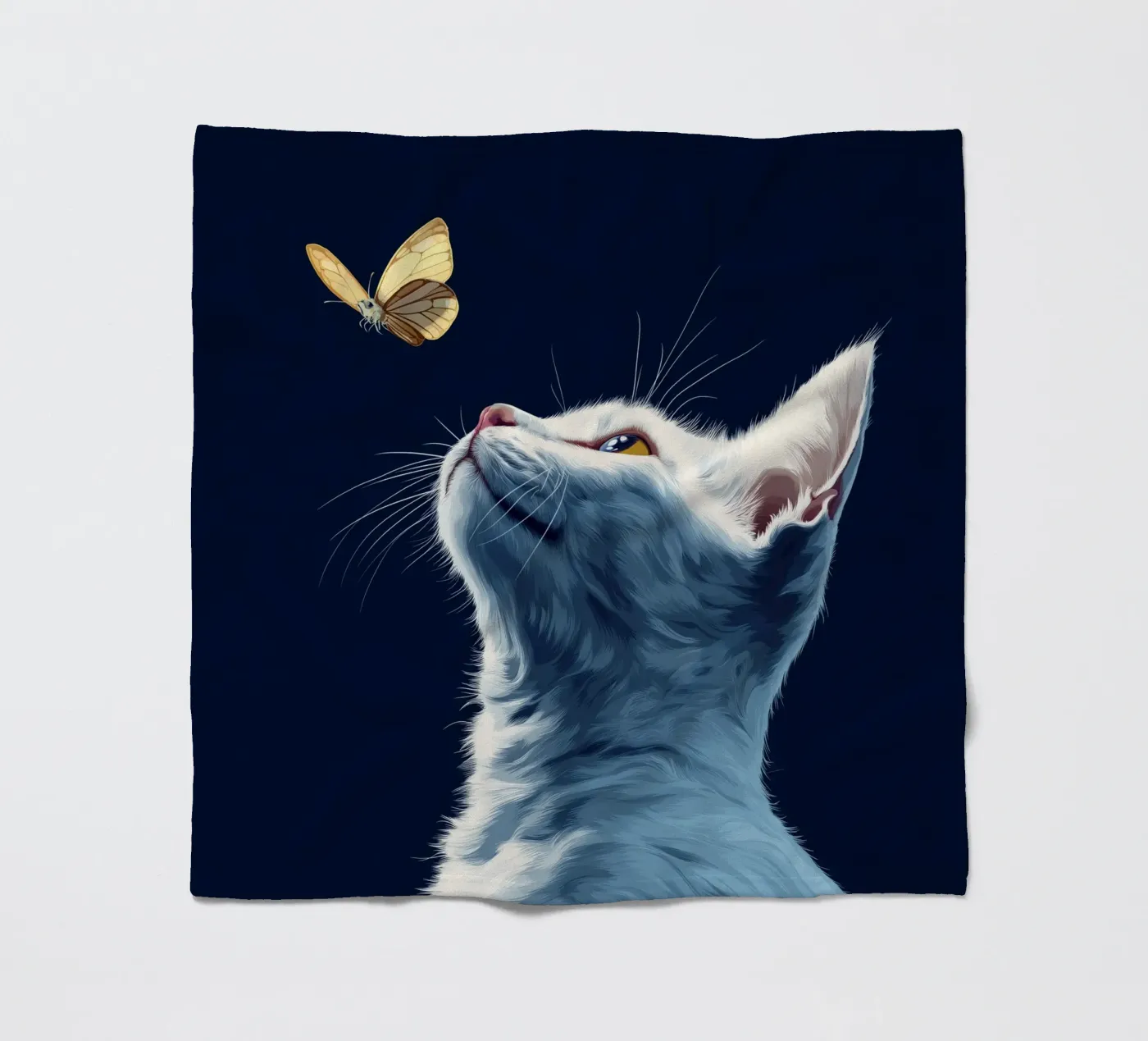 Gatto e farfalla coperta in pile da Motivate-Today