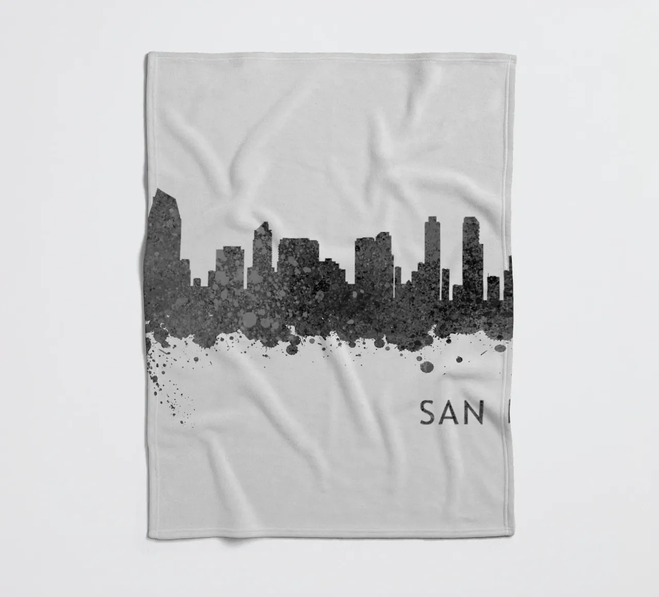 San Diego California fleece blanket by Travelstudio