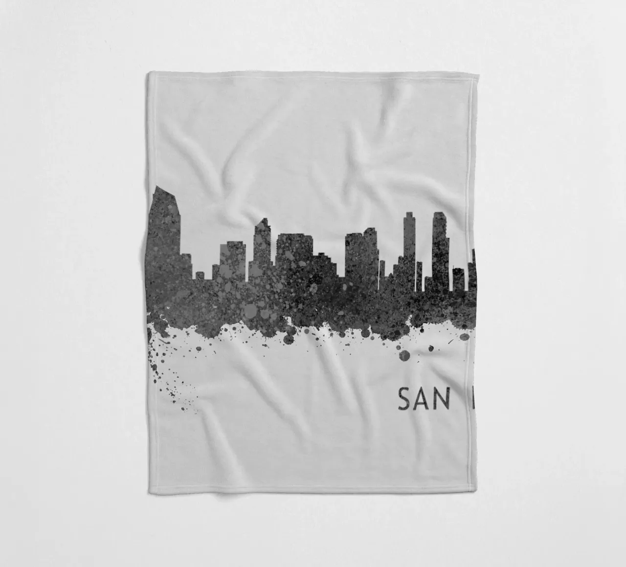 San Diego California fleece blanket by Travelstudio