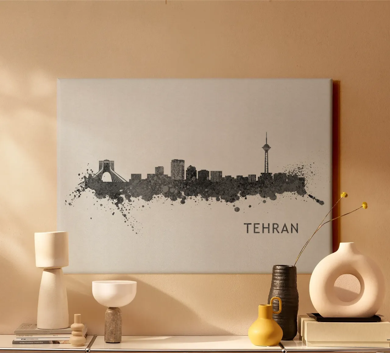 Tehran Iran canvas met Baklijst van Travelstudio