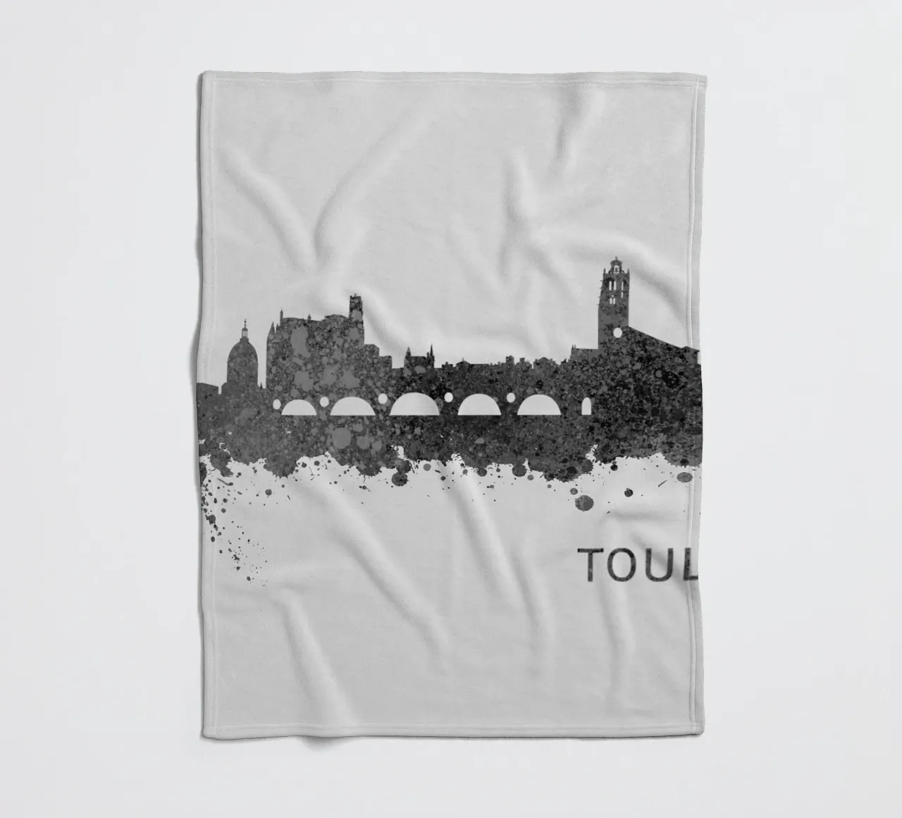 Toulouse France fleece blanket by Travelstudio