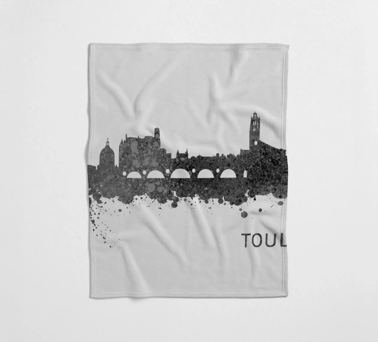 Toulouse France fleece blanket by Travelstudio