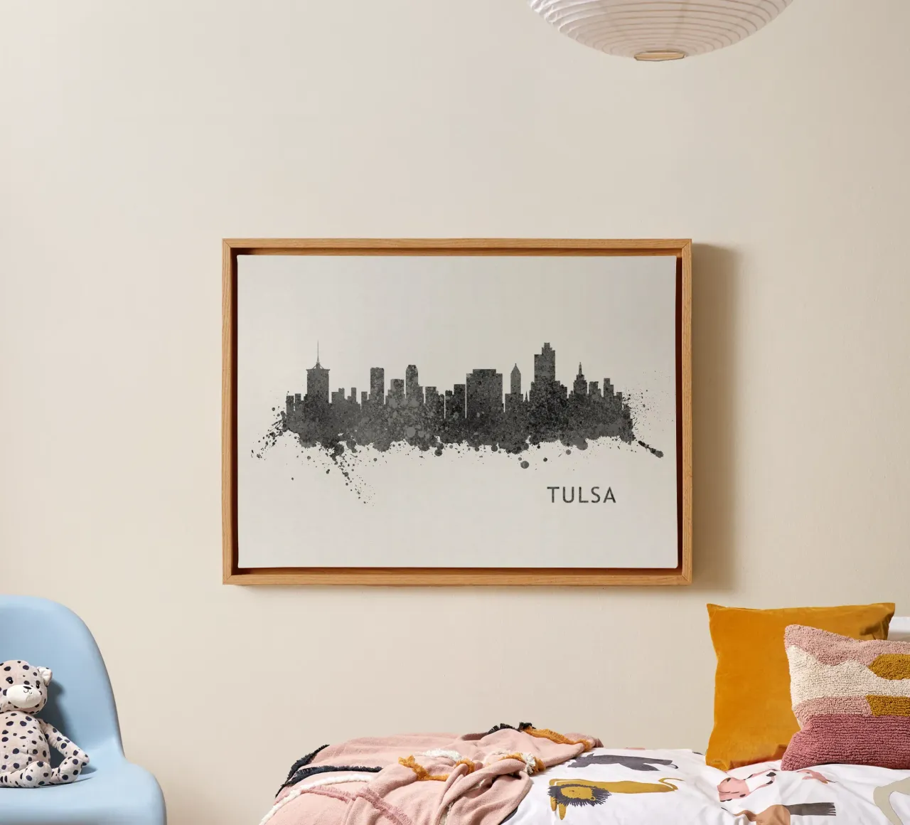 Tulsa Oklahoma canvas met Baklijst van Travelstudio