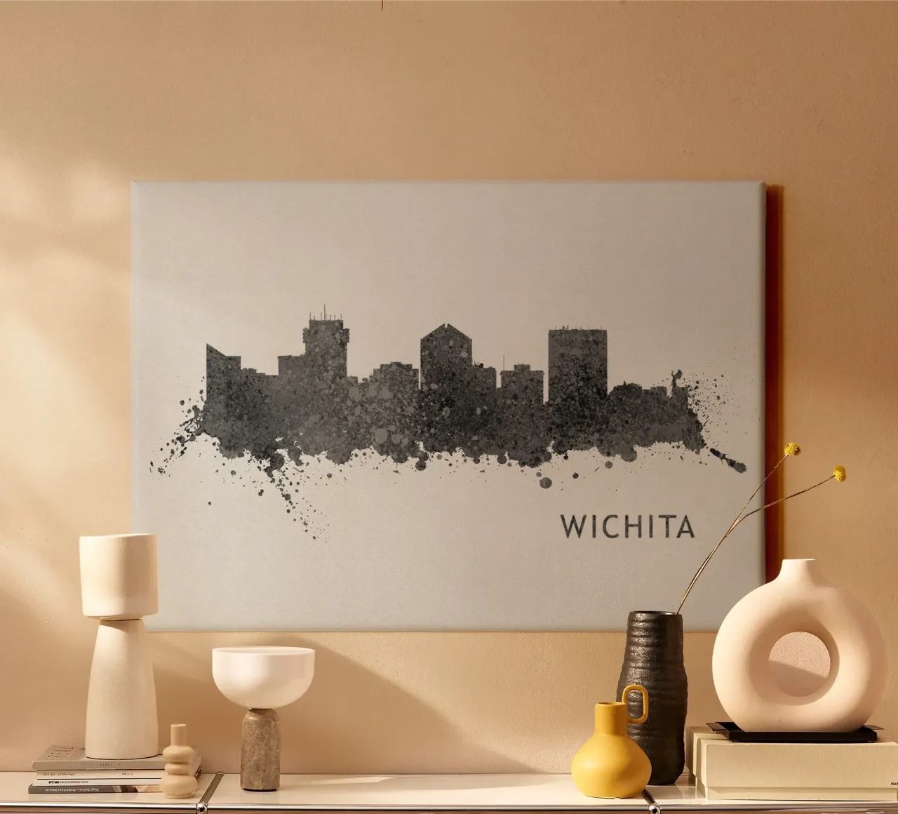 Wichita Kansas tela con Cornice a cassetta da Travelstudio