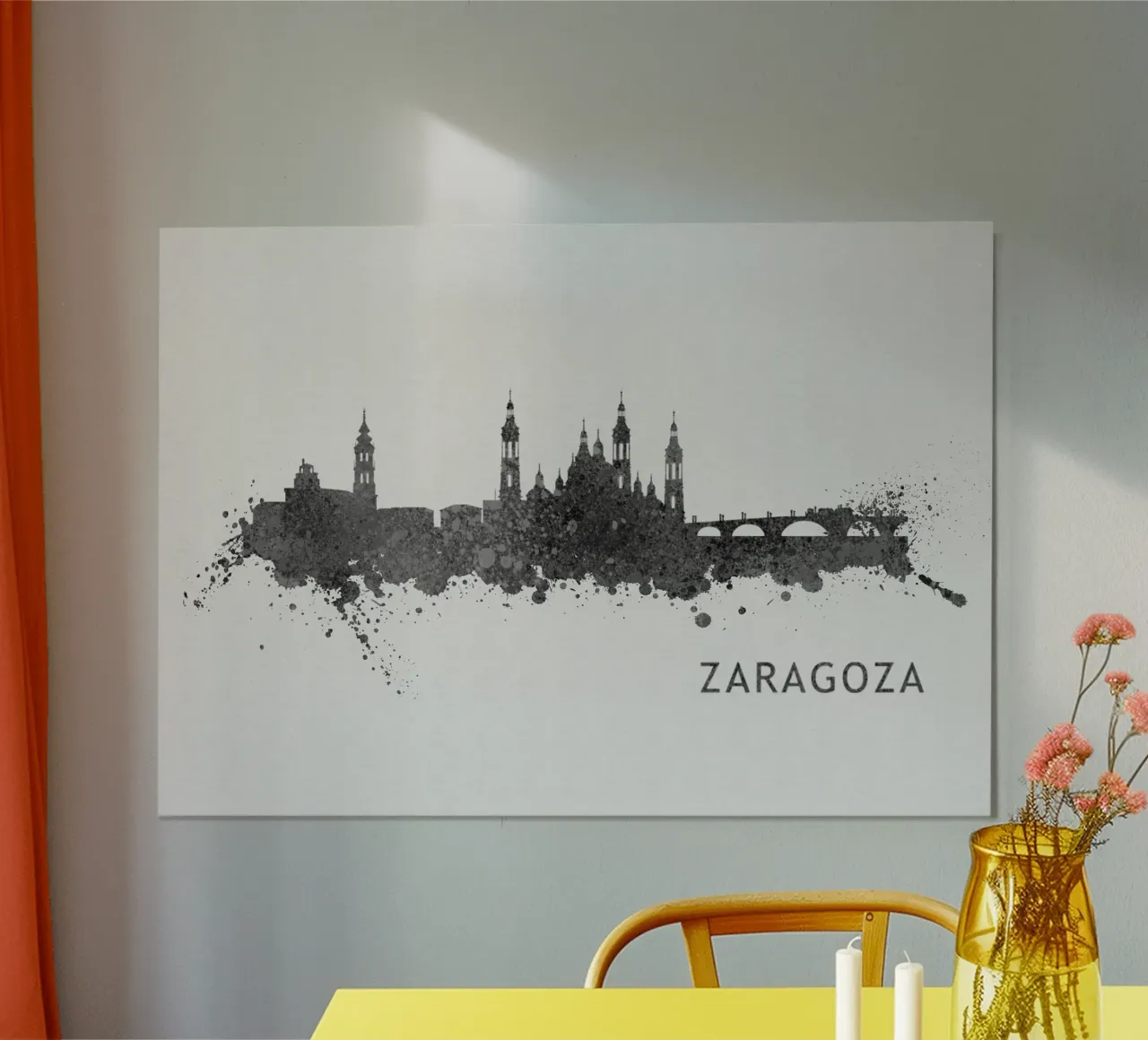 Zaragoza Spain poster con telaio in plastica da Travelstudio