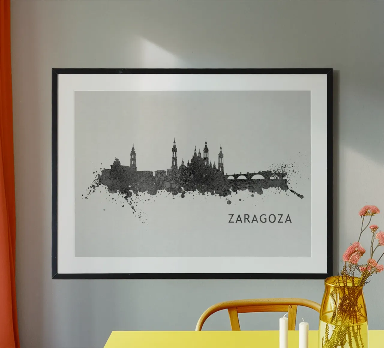 Zaragoza Spain poster con telaio in plastica da Travelstudio