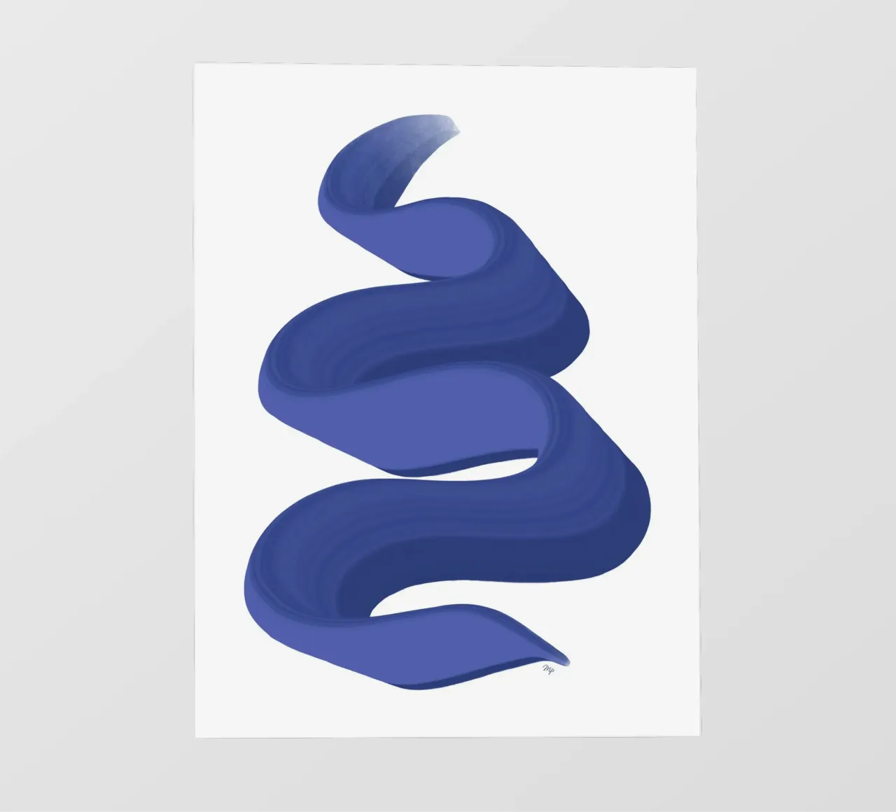 Serpente astratto di vernice blu telo in pvc da Martina