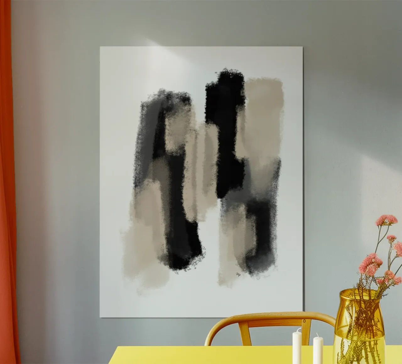 Gioco della vernice beige poster con telaio in plastica da Martina