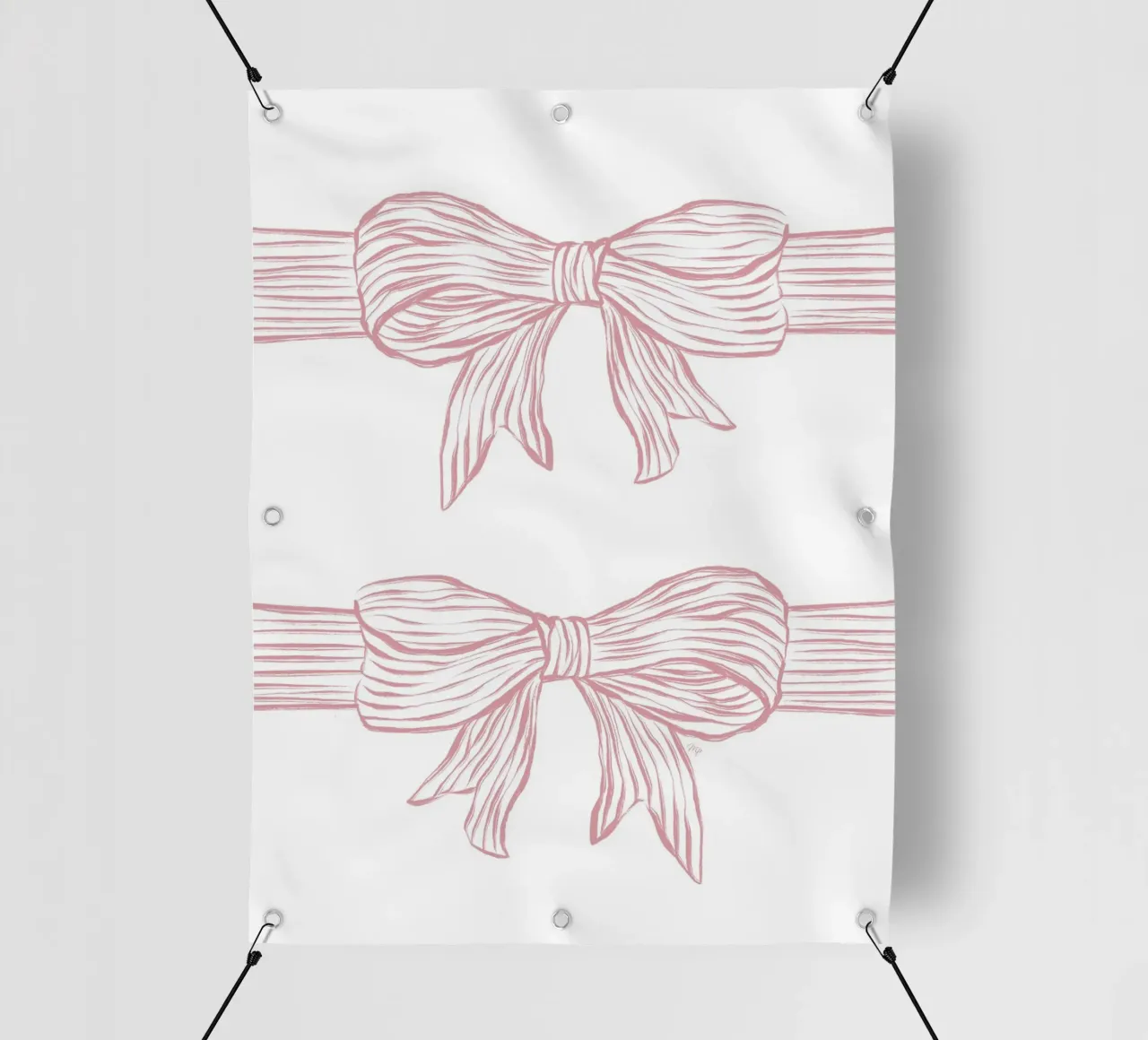 Grandi fiocchi rosa telo in pvc da Martina