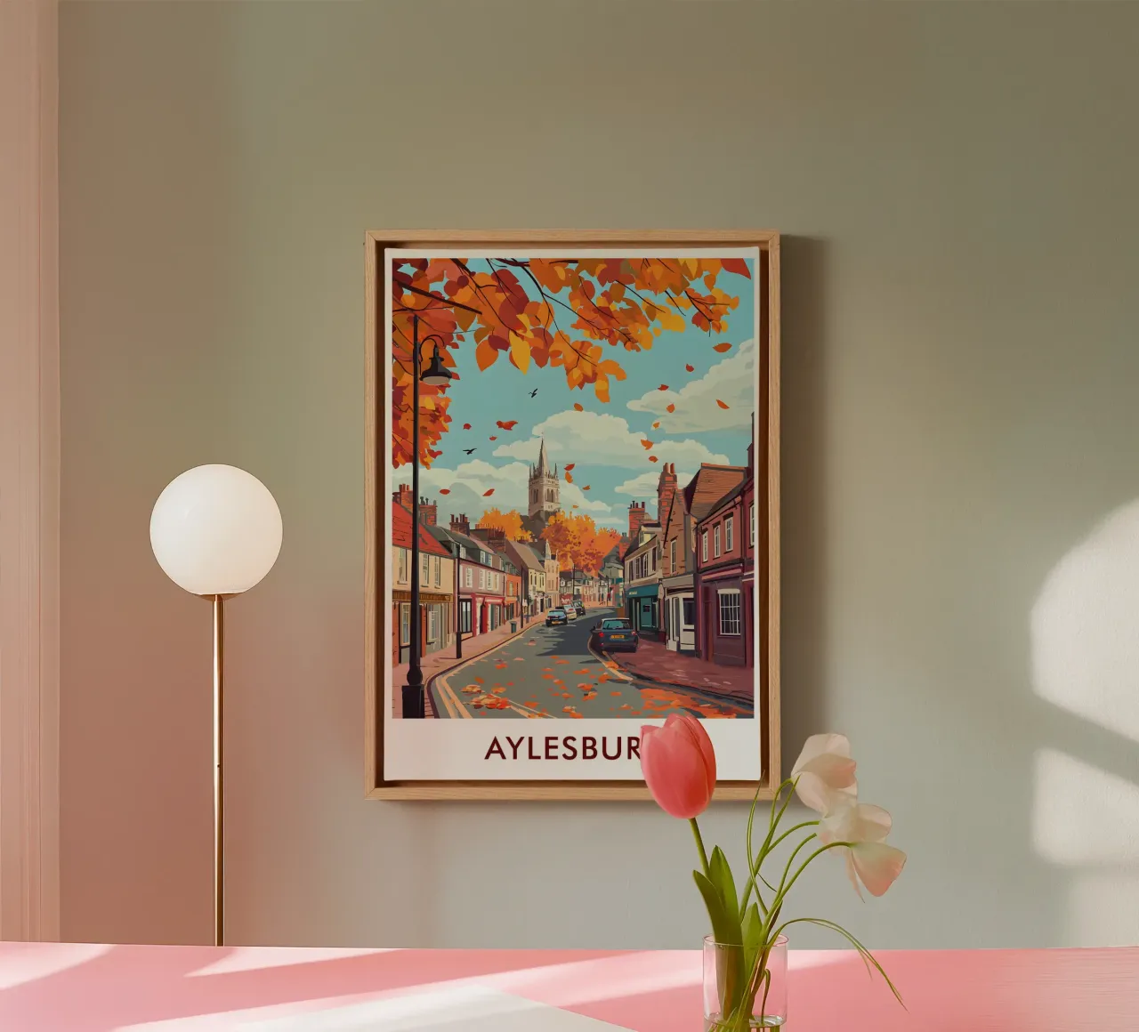 Aylesbury City in England tela con Cornice a cassetta da Travelstudio