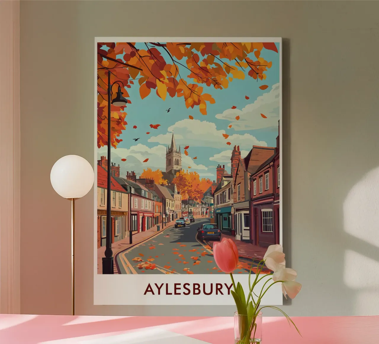 Aylesbury City in England tela con Cornice a cassetta da Travelstudio