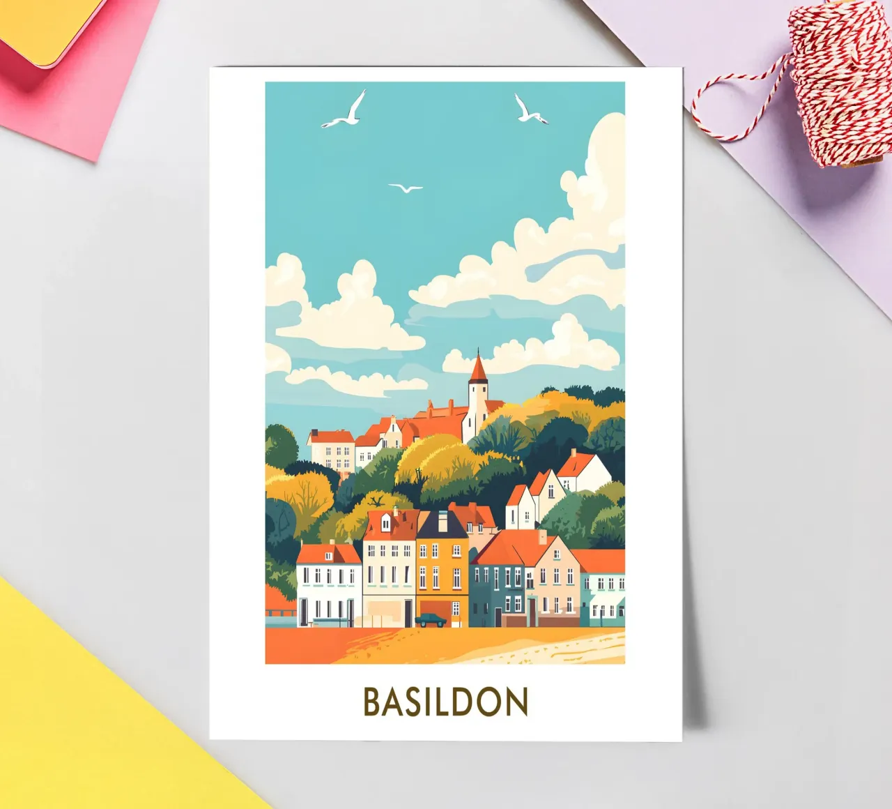 Basildon in England sticker sheet by Travelstudio