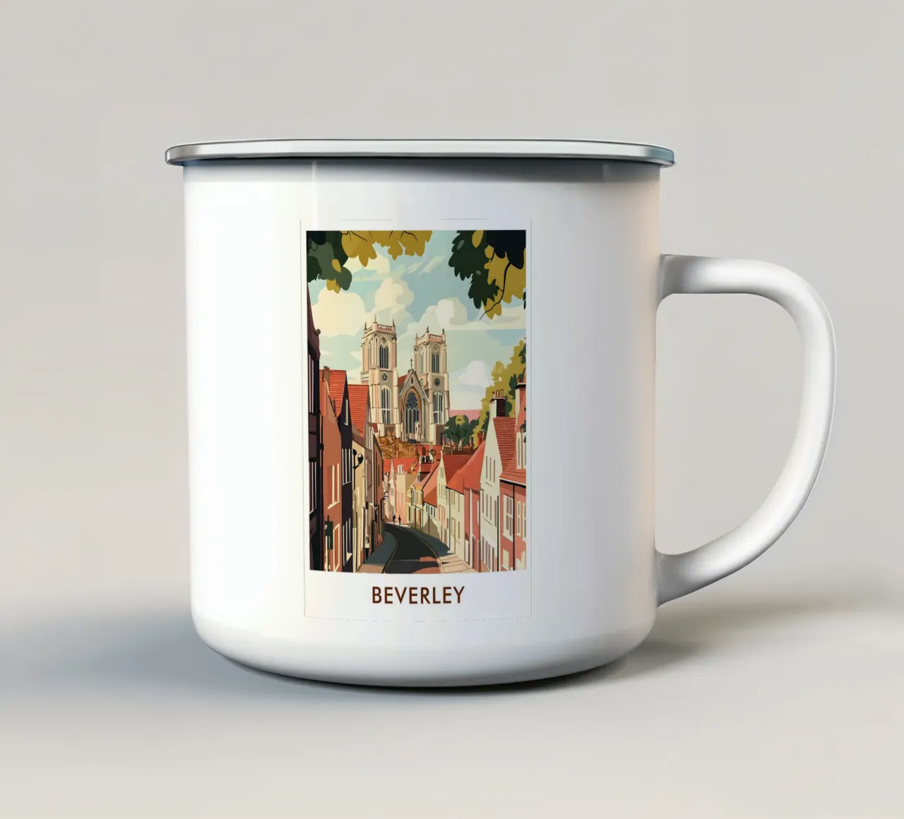 Beverley Minster in Beverley City England Emaille Tasse von Travelstudio
