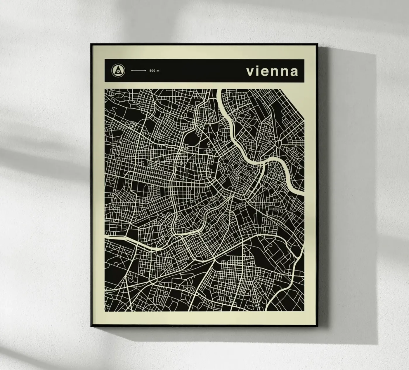 Vienna Map acrylic glass by Jazzberry Blue
