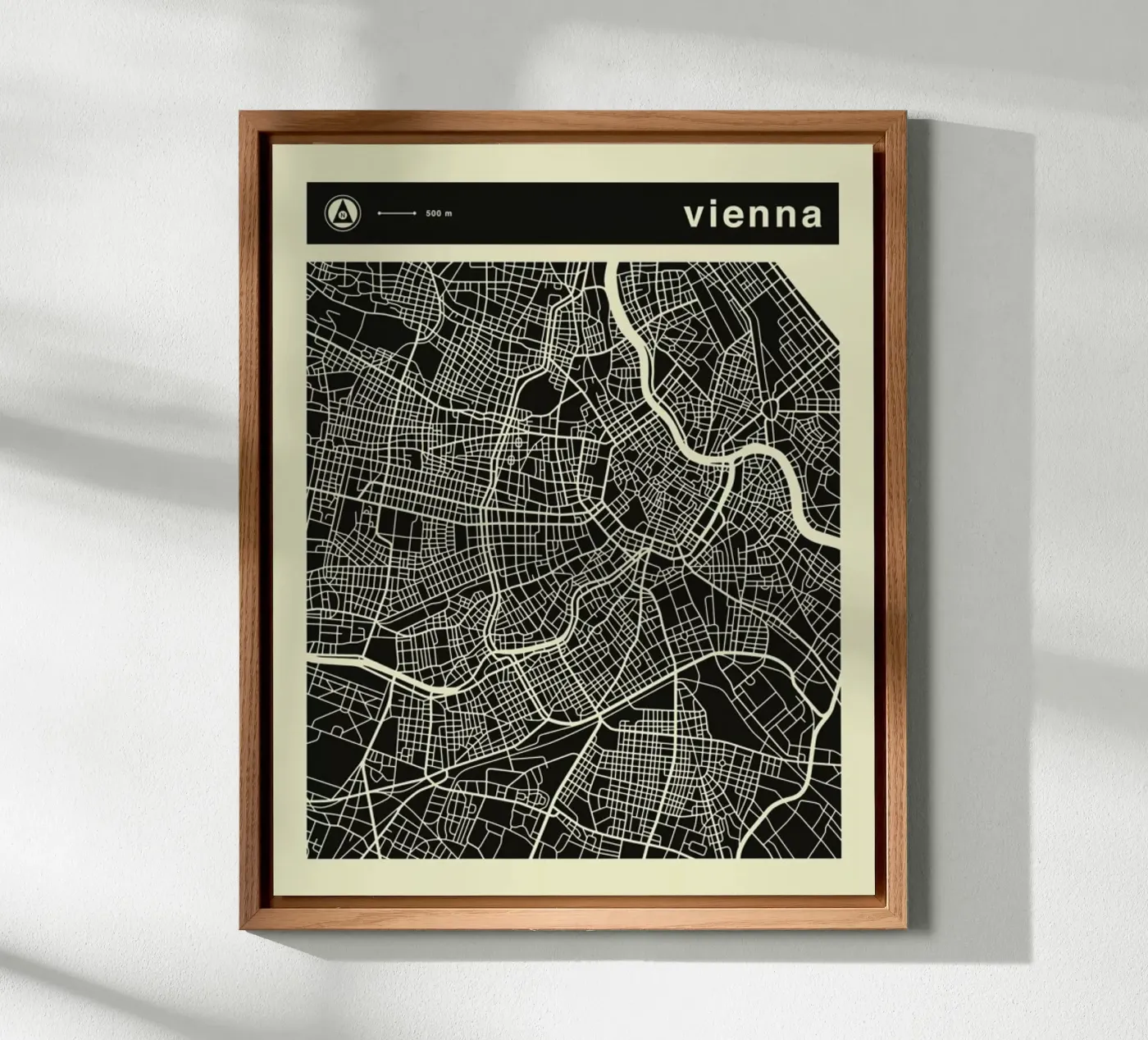 Vienna Map alluminio dibond da Jazzberry Blue