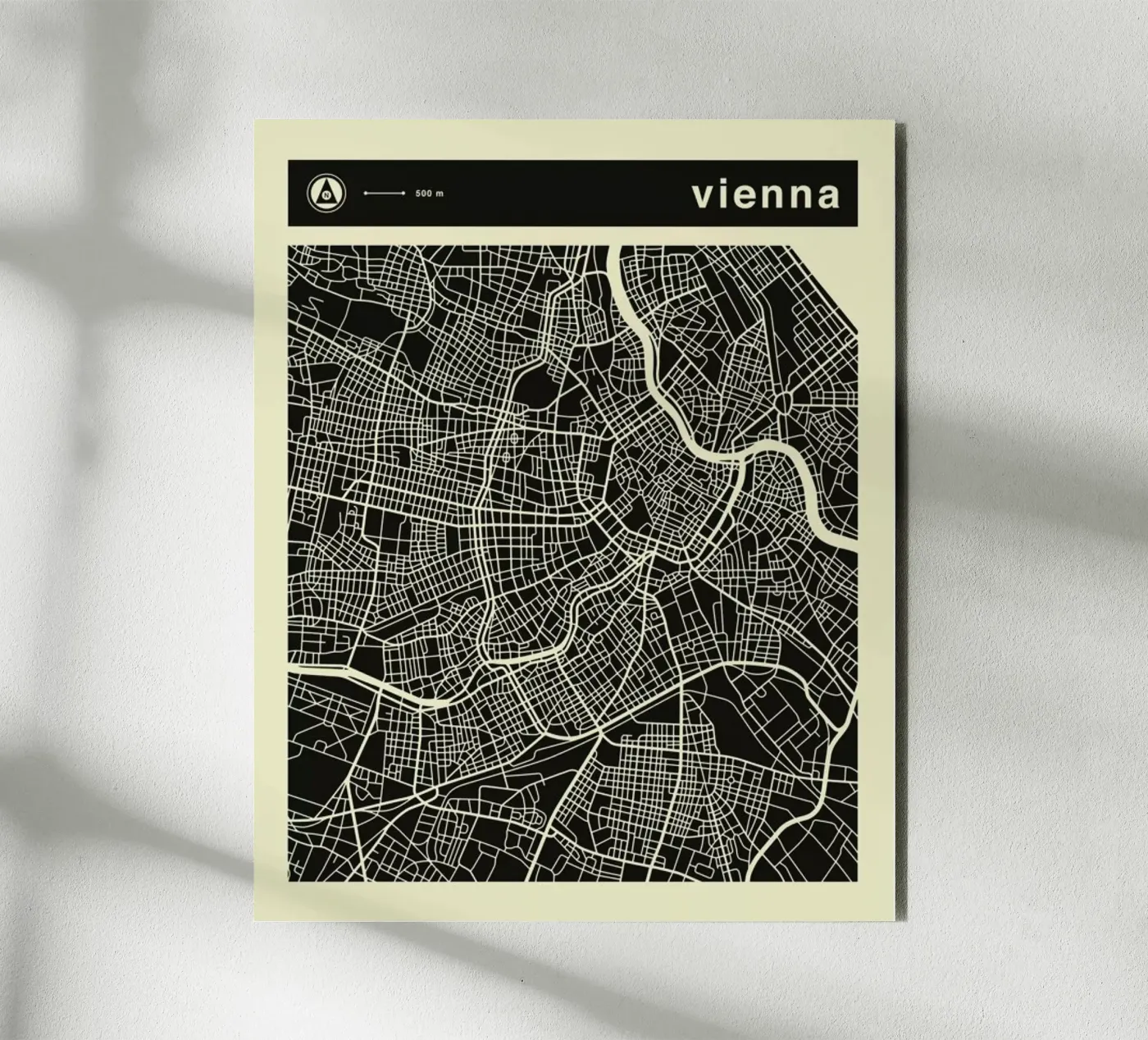 Vienna Map alluminio dibond da Jazzberry Blue