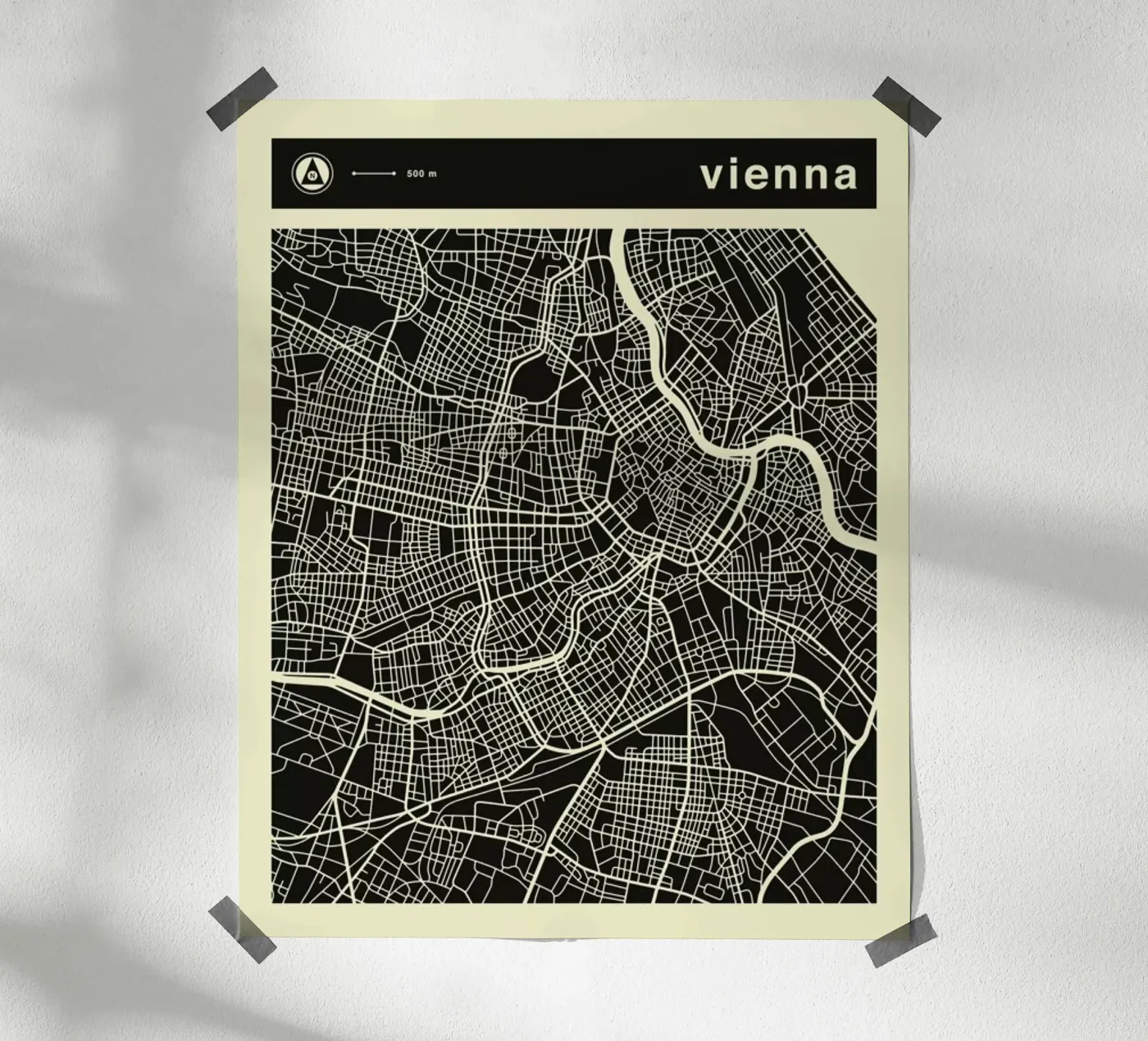 Vienna Map poster by Jazzberry Blue