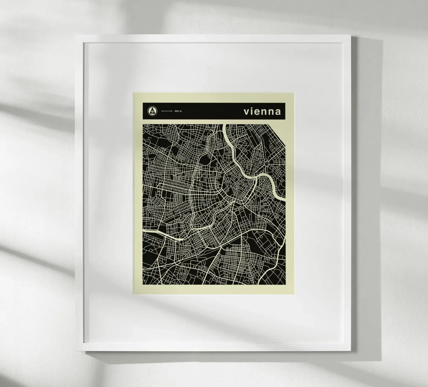 Vienna Map poster da Jazzberry Blue