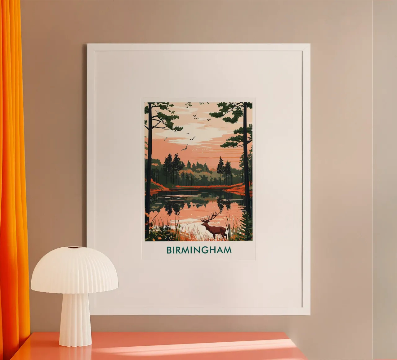 Birmingham Wildlife Conservation Park in Birmingham City Eng poster da Travelstudio