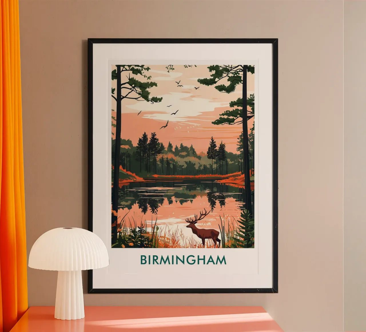Birmingham Wildlife Conservation Park in Birmingham City Eng poster da Travelstudio