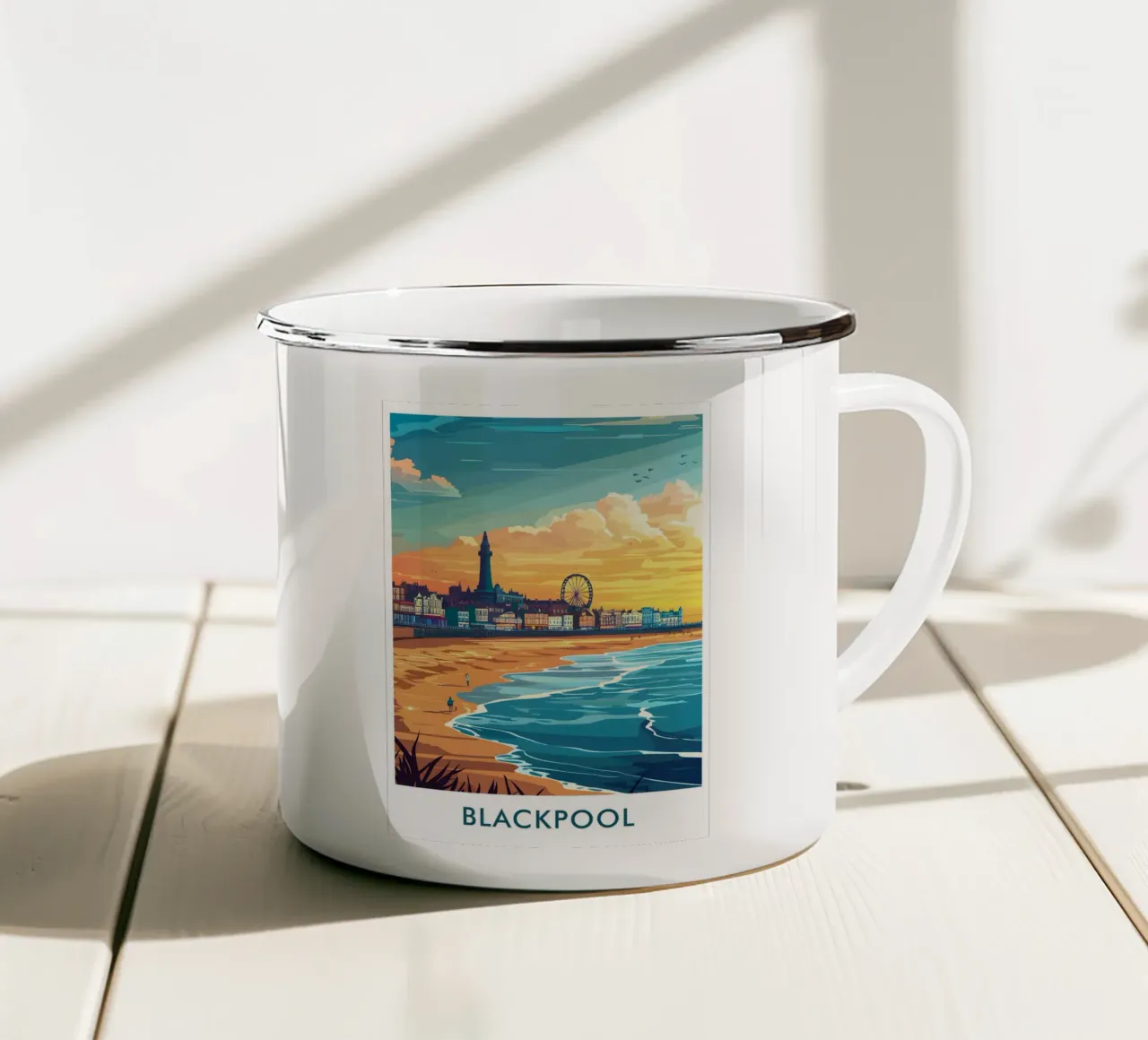 Blackpool City in England tazza in smalto da Travelstudio