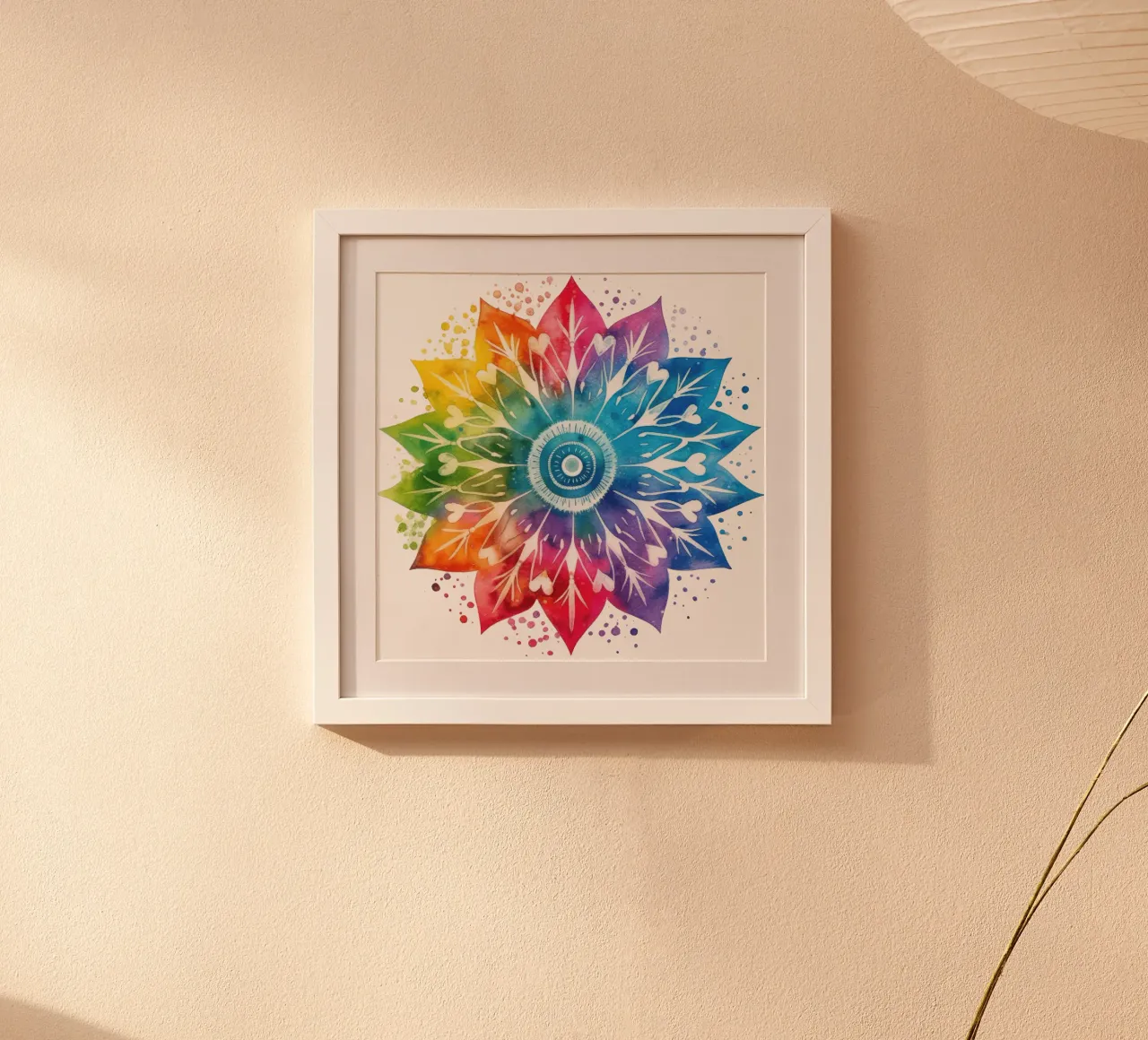 Mandala arcobaleno acquerellato poster da Spiritual Touch