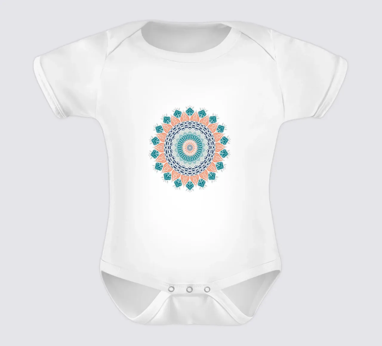 Mandala colorato body neonato maniche corte da Spiritual Touch
