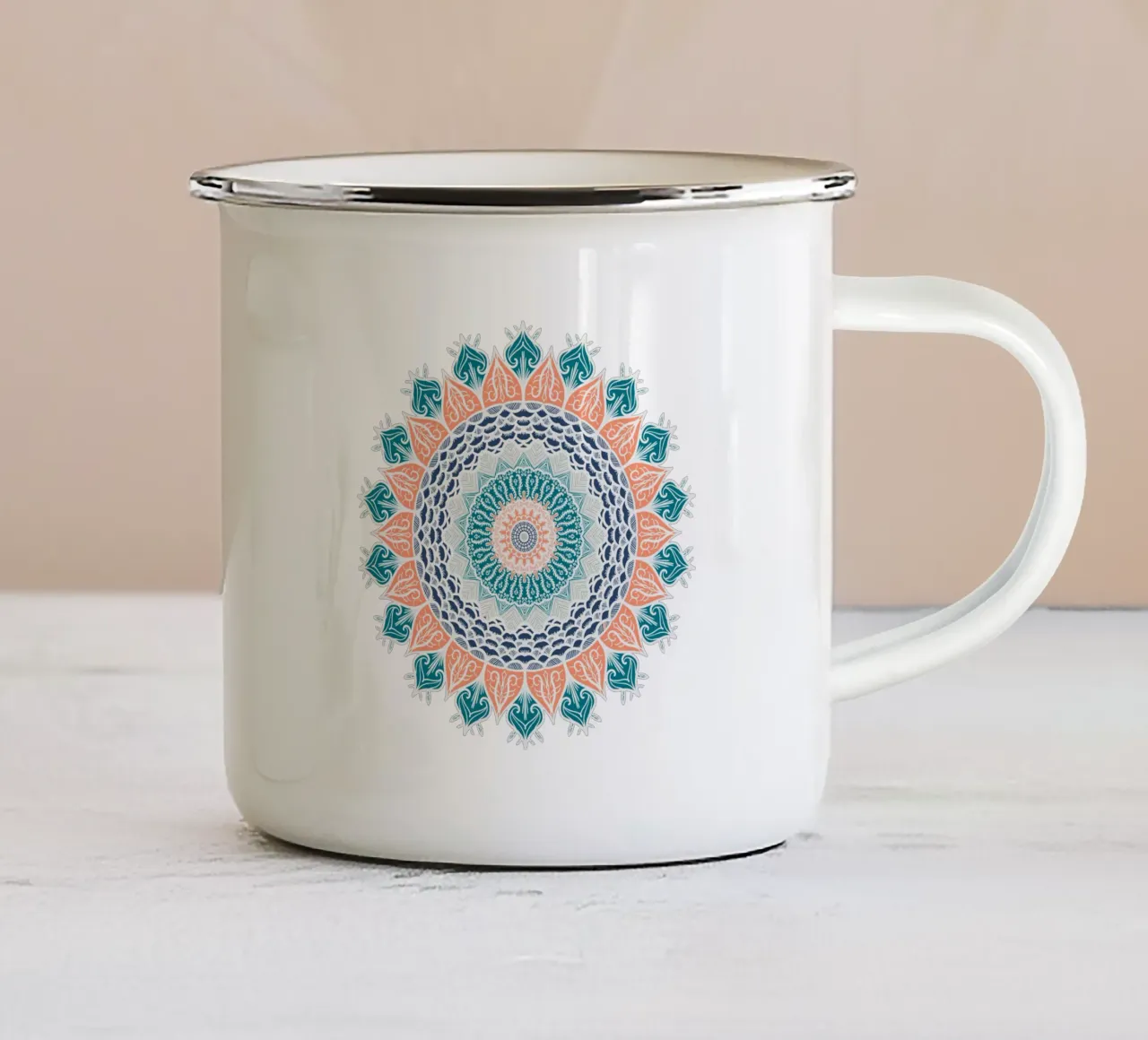 Mandala colorato tazza in smalto da Spiritual Touch