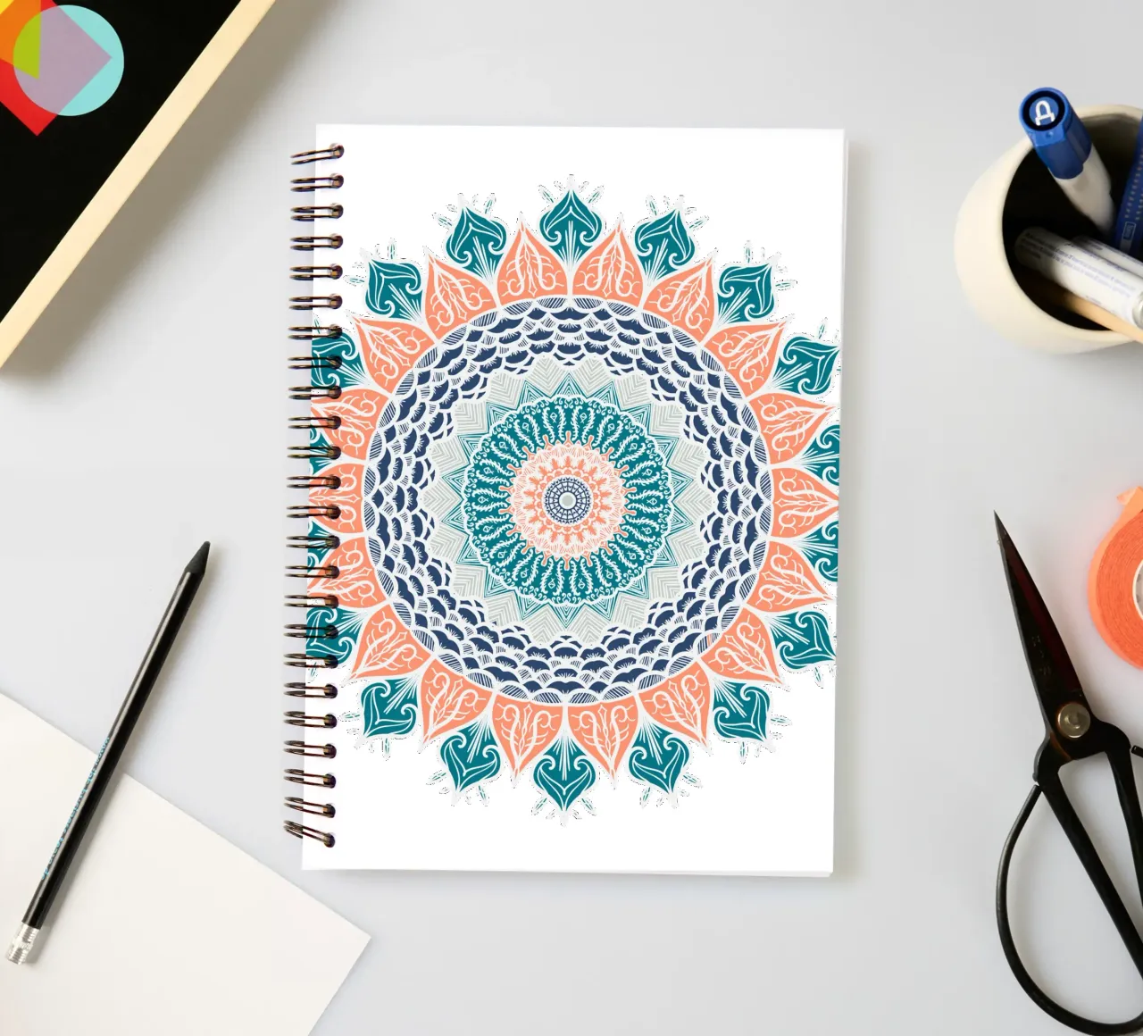 Mandala coloré carnet à spirale de Spiritual Touch