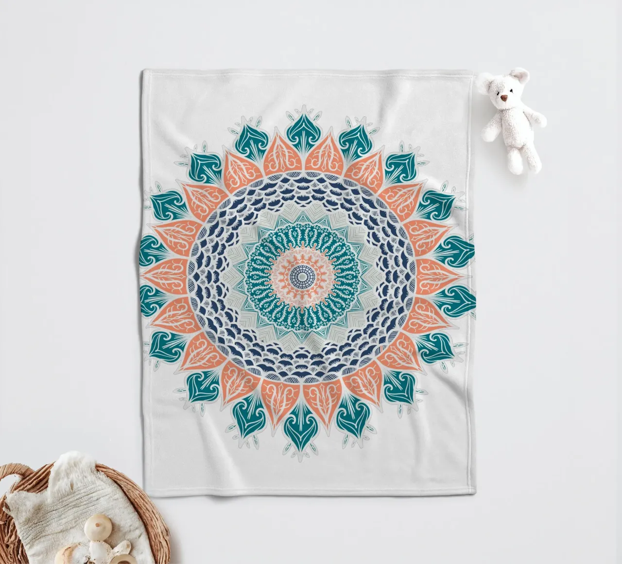 Mandala colorato coperta in pile da Spiritual Touch