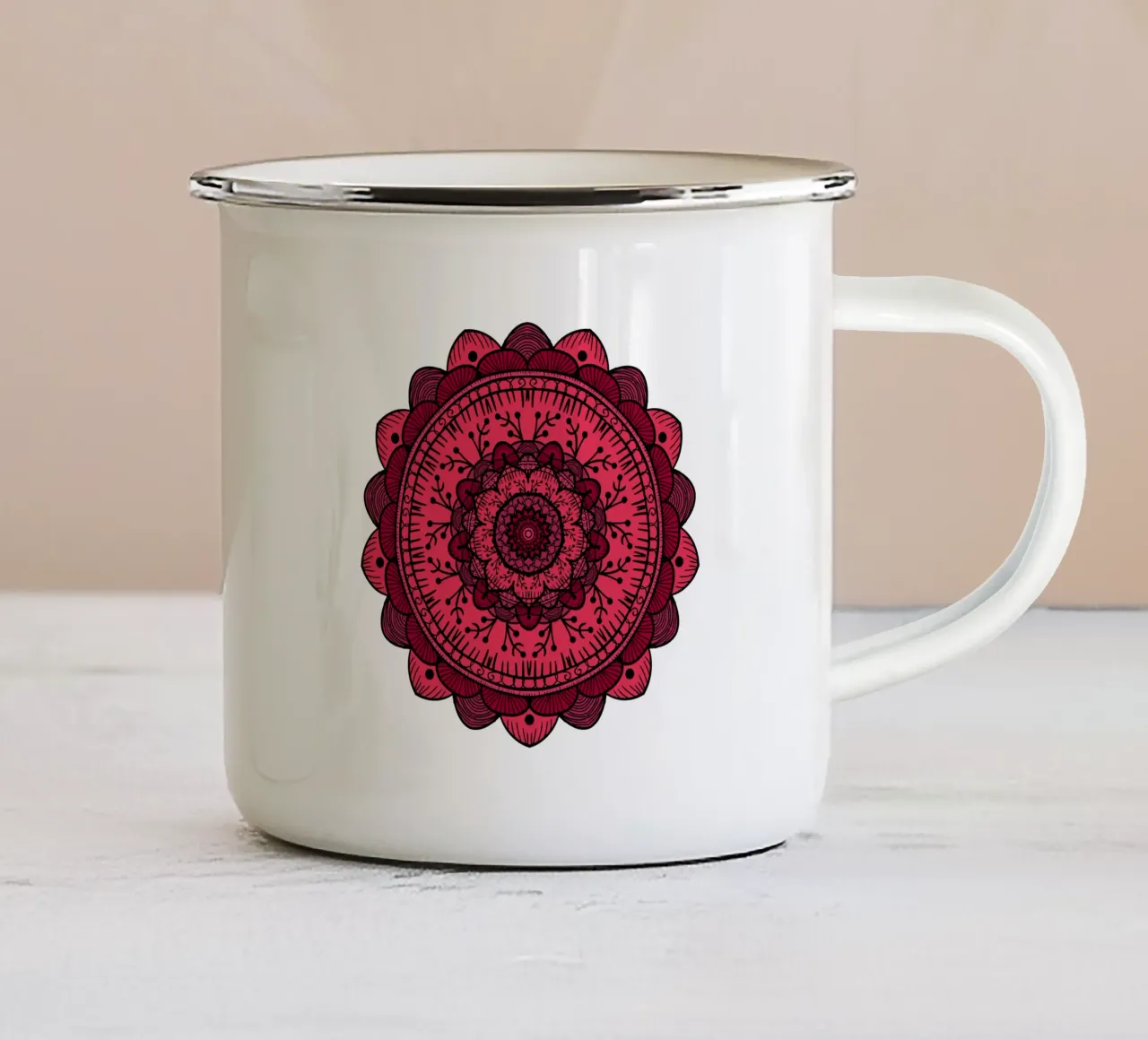 Mandala colorato tazza in smalto da Spiritual Touch