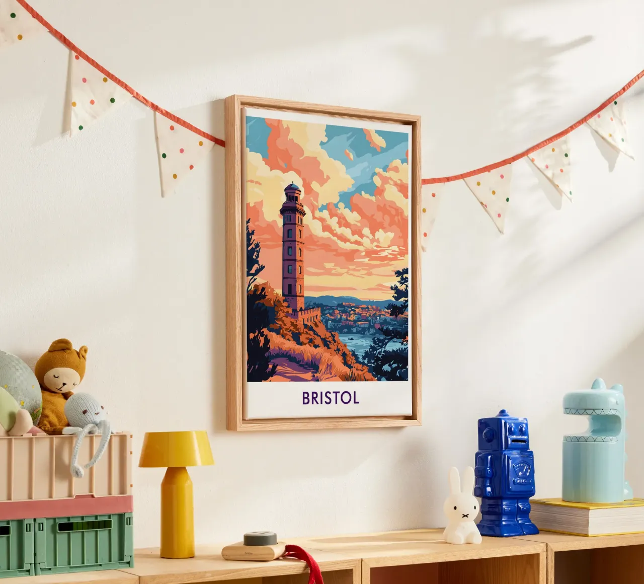 Cabot Tower in Bristol City England canvas met Baklijst van Travelstudio