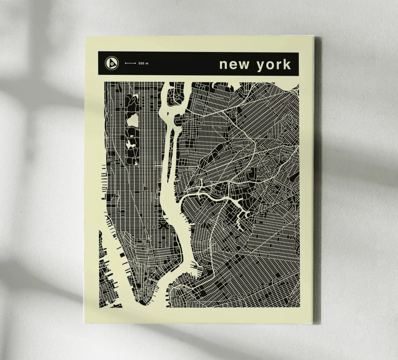 New York Map tela da Jazzberry Blue