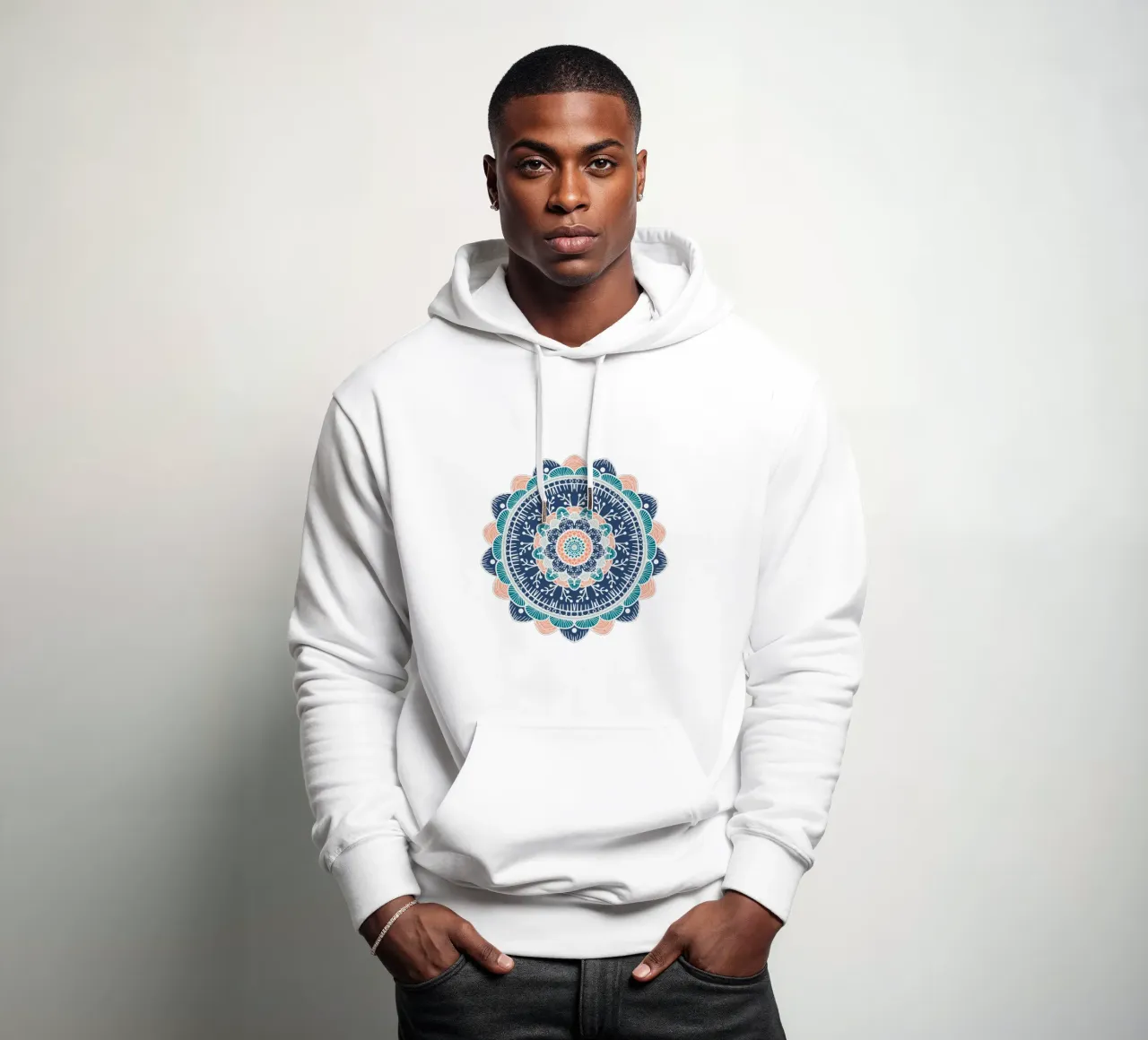 Mandala colorato felpa con cappuccio da Spiritual Touch