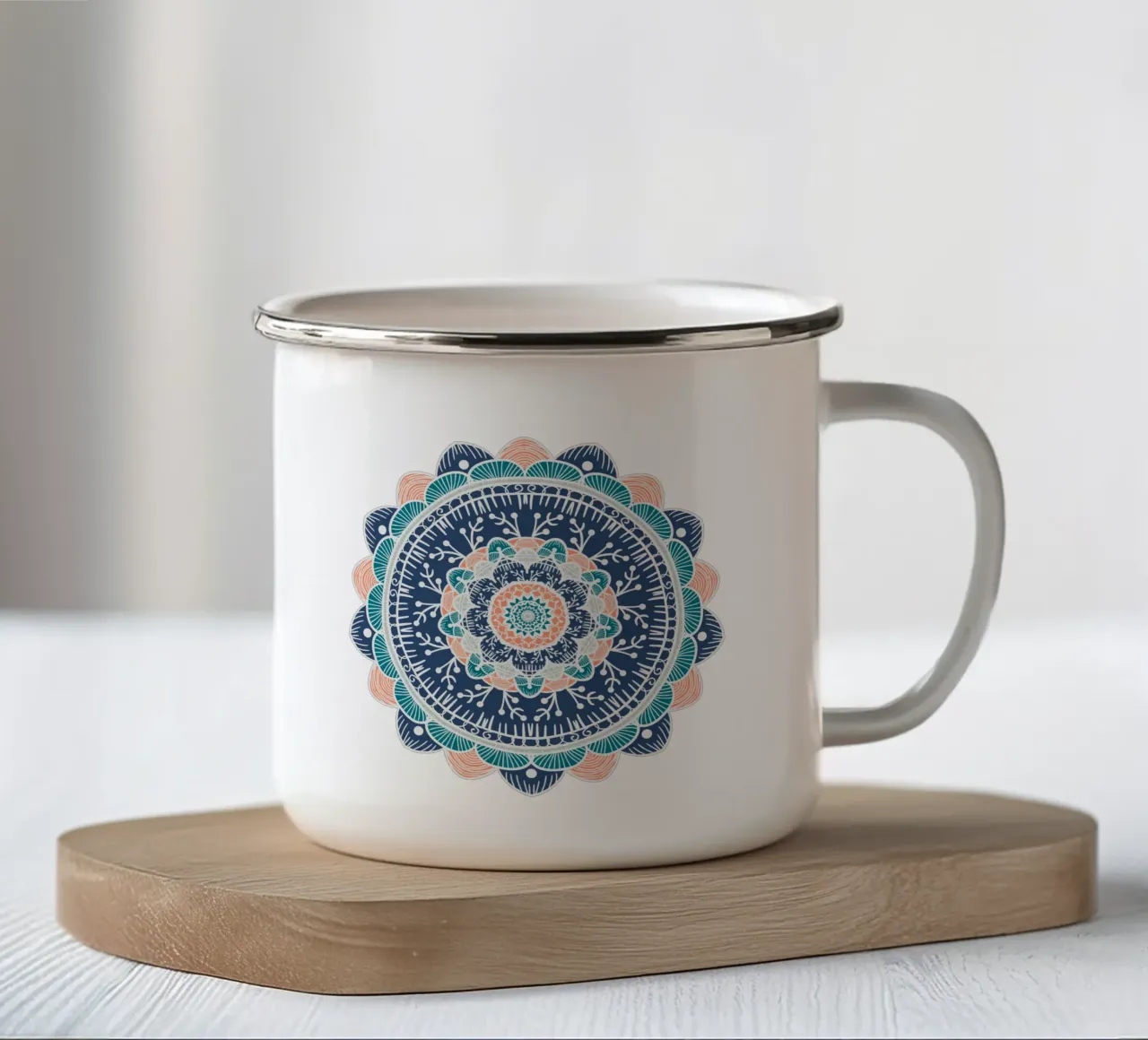 Mandala colorato tazza in smalto da Spiritual Touch