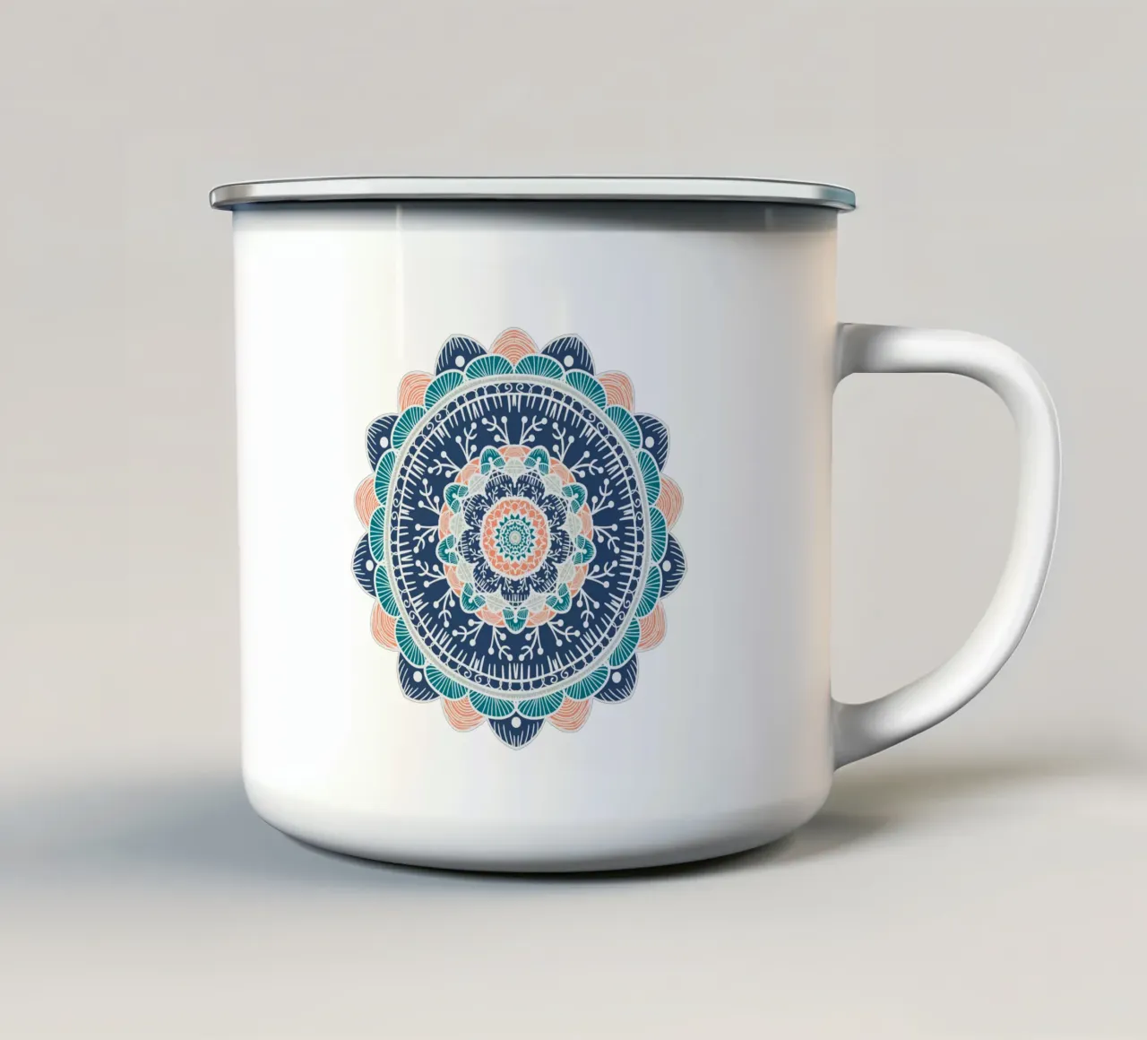 Mandala colorato tazza in smalto da Spiritual Touch