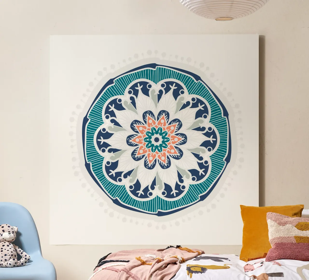 Mandala colorato tela con Cornice a cassetta da Spiritual Touch