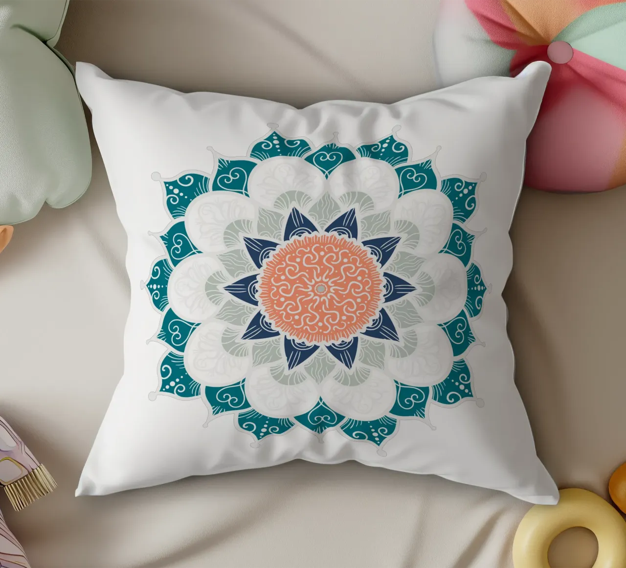 Mandala colorato cuscino da Spiritual Touch