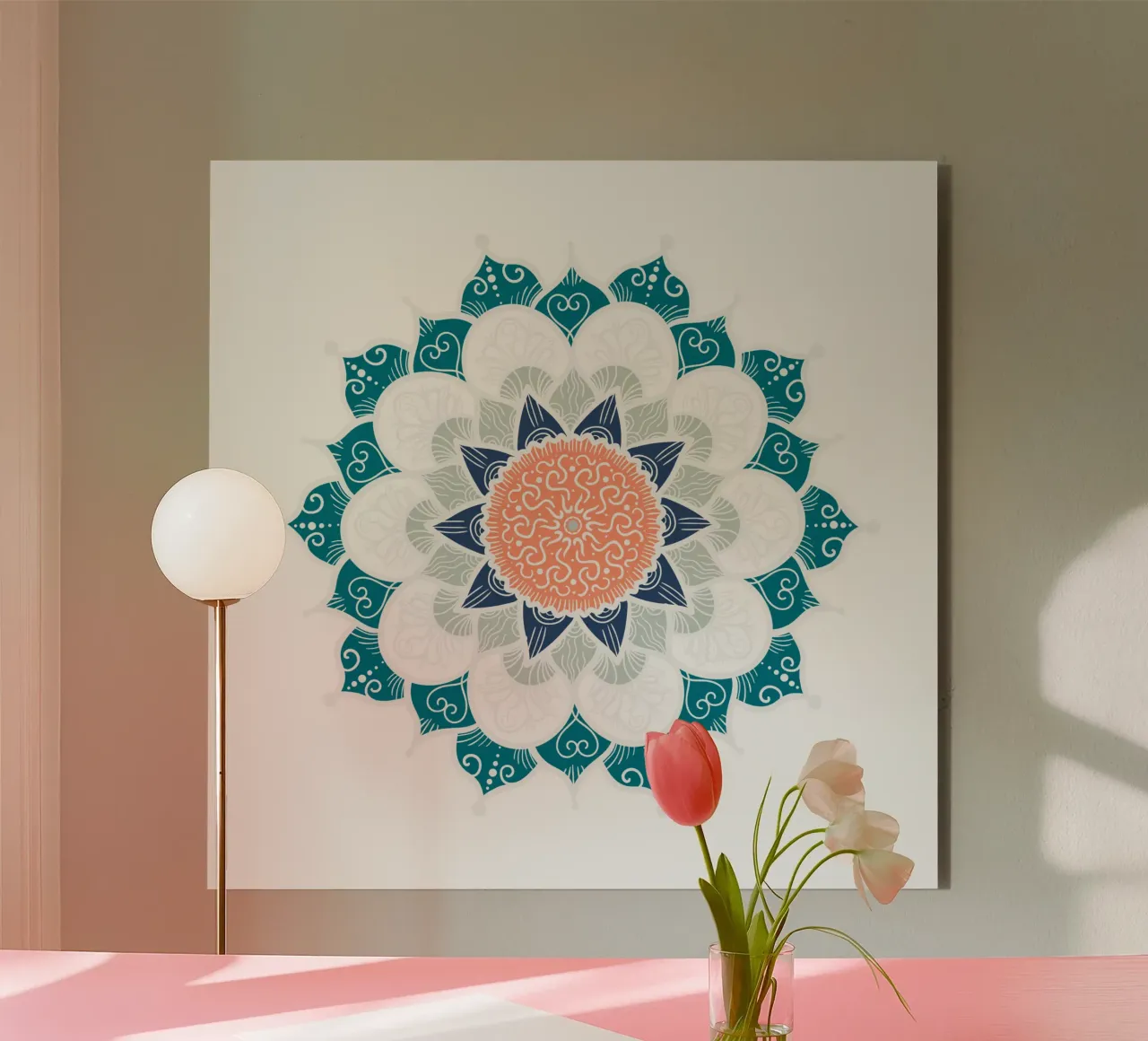 Mandala colorato alluminio dibond da Spiritual Touch