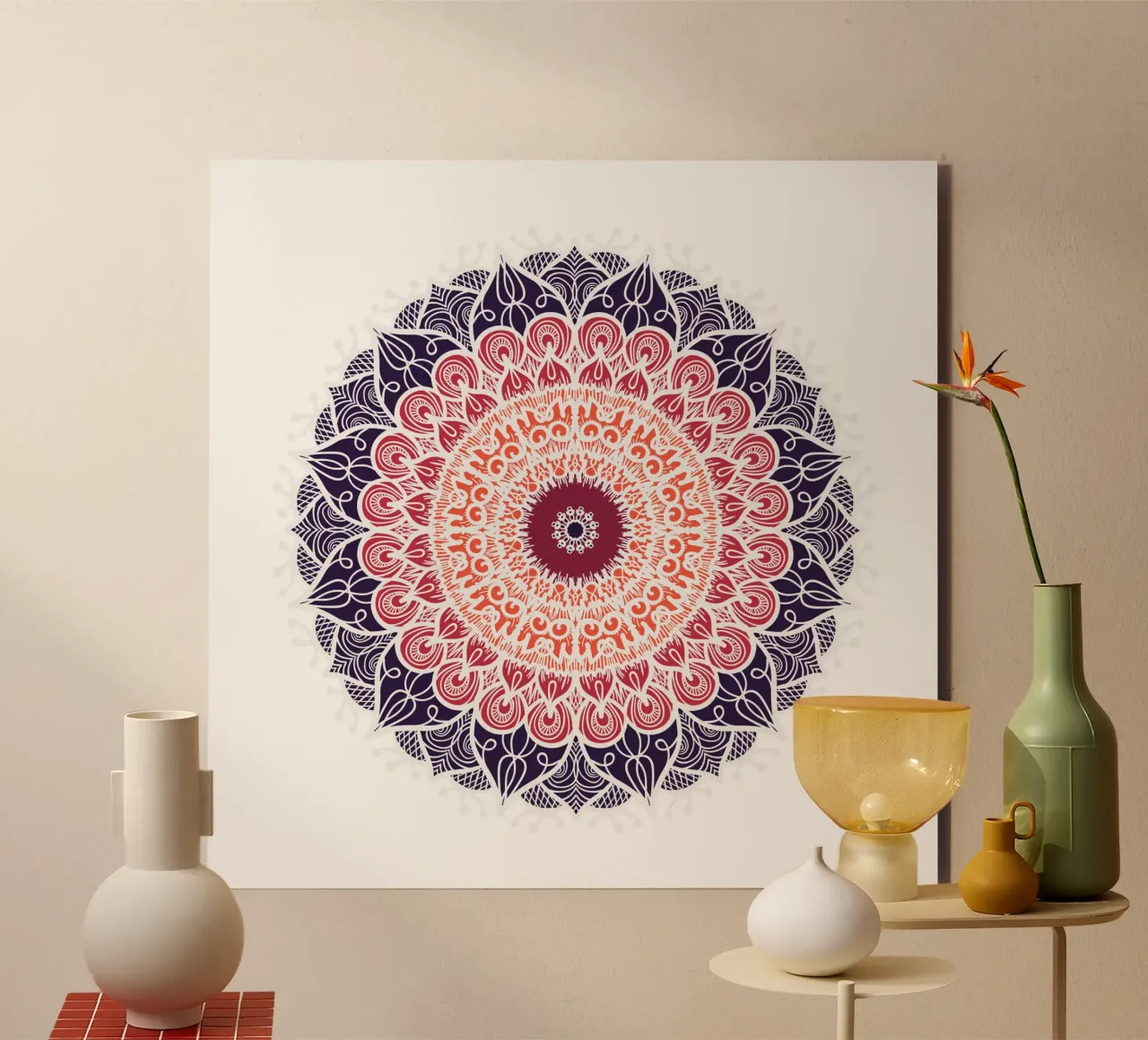 Mandala colorato alluminio dibond da Spiritual Touch