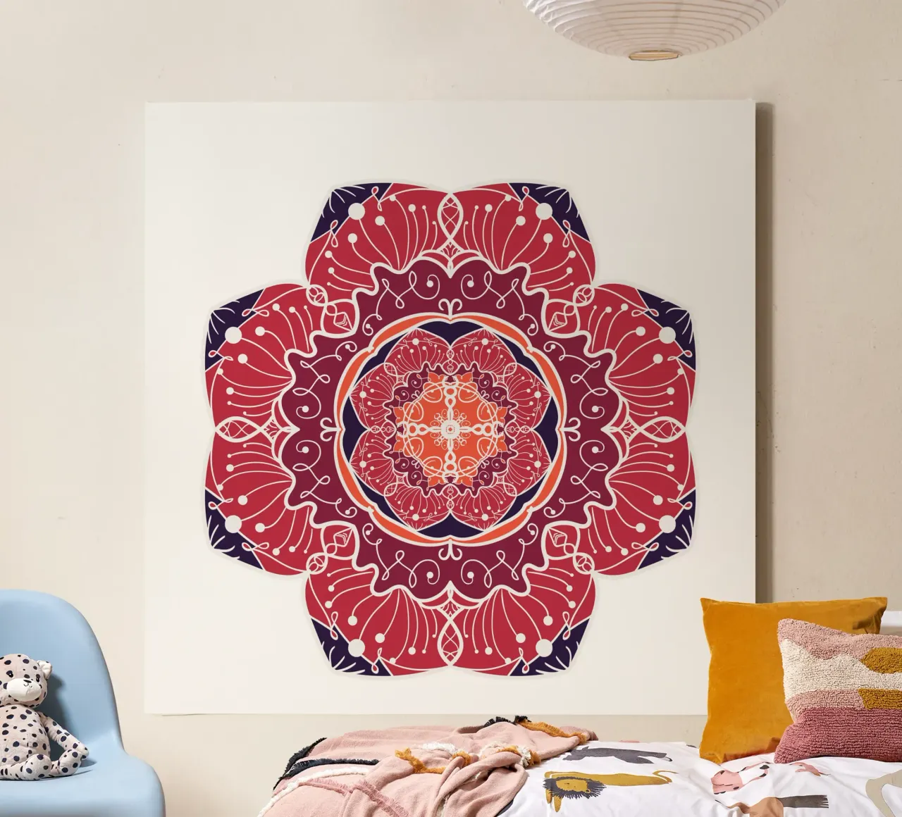 Mandala colorato tela con Cornice a cassetta da Spiritual Touch