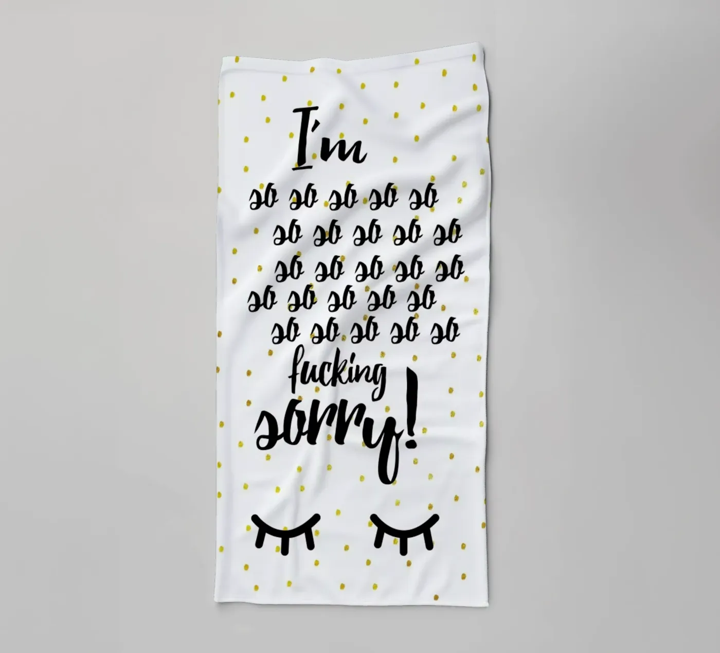 Sorry towel by Froilein Juno