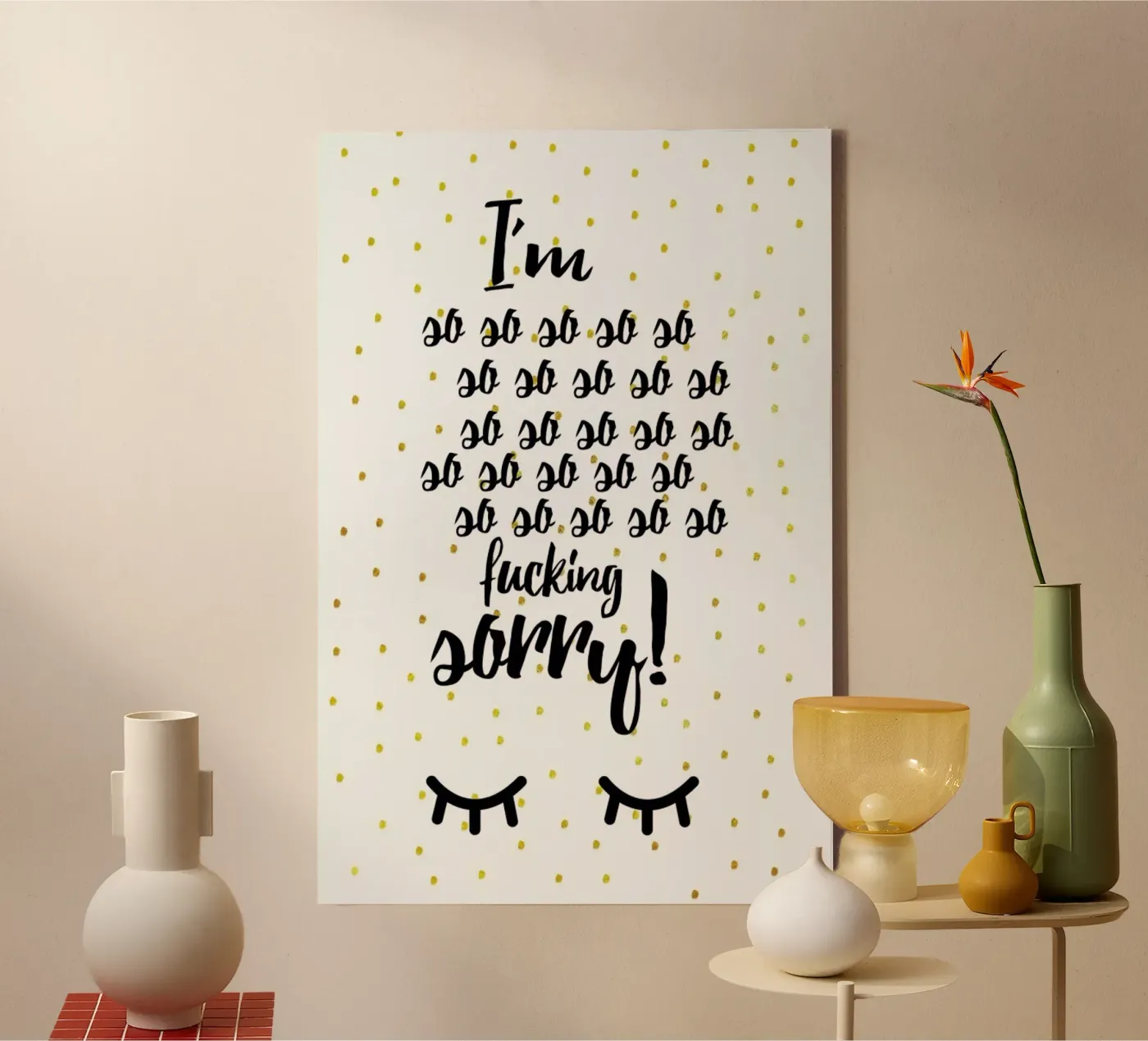 Sorry canvas by Froilein Juno