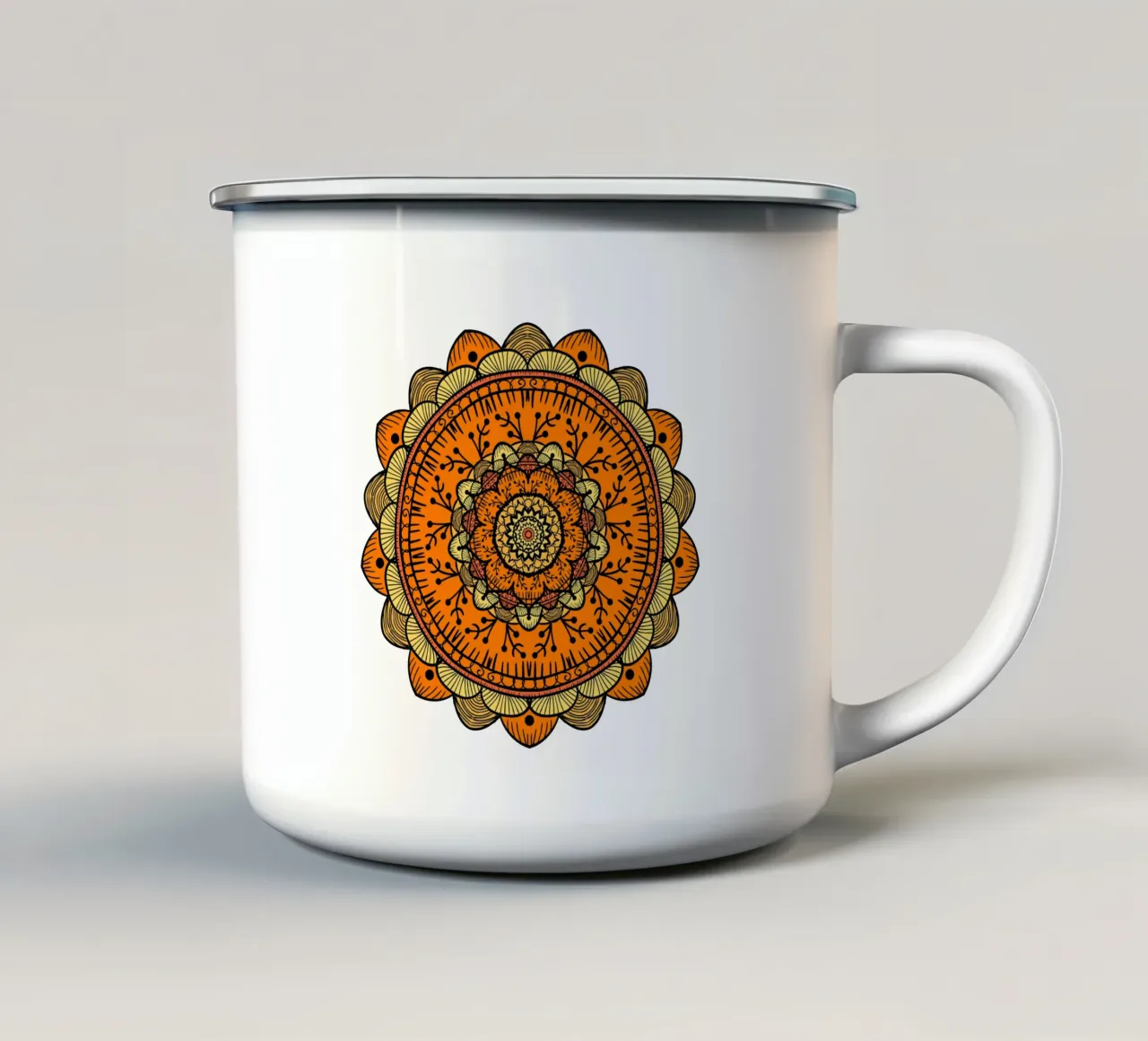 Mandala colorato tazza in smalto da Spiritual Touch