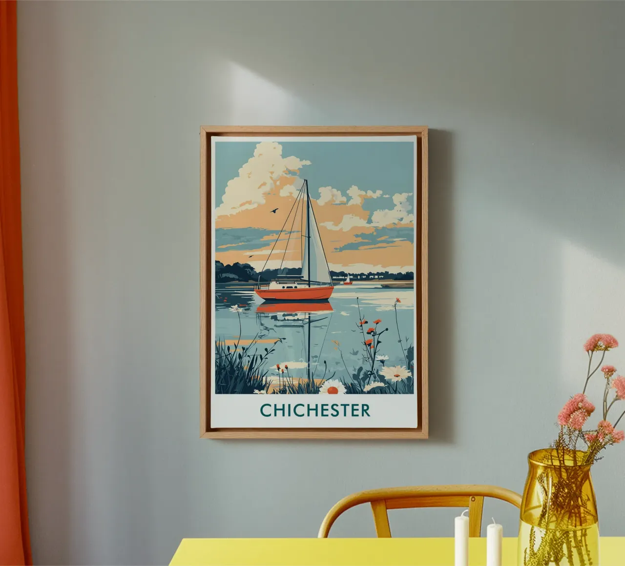 Chichester Harbour in Chichester City England tela con Cornice a cassetta da Travelstudio