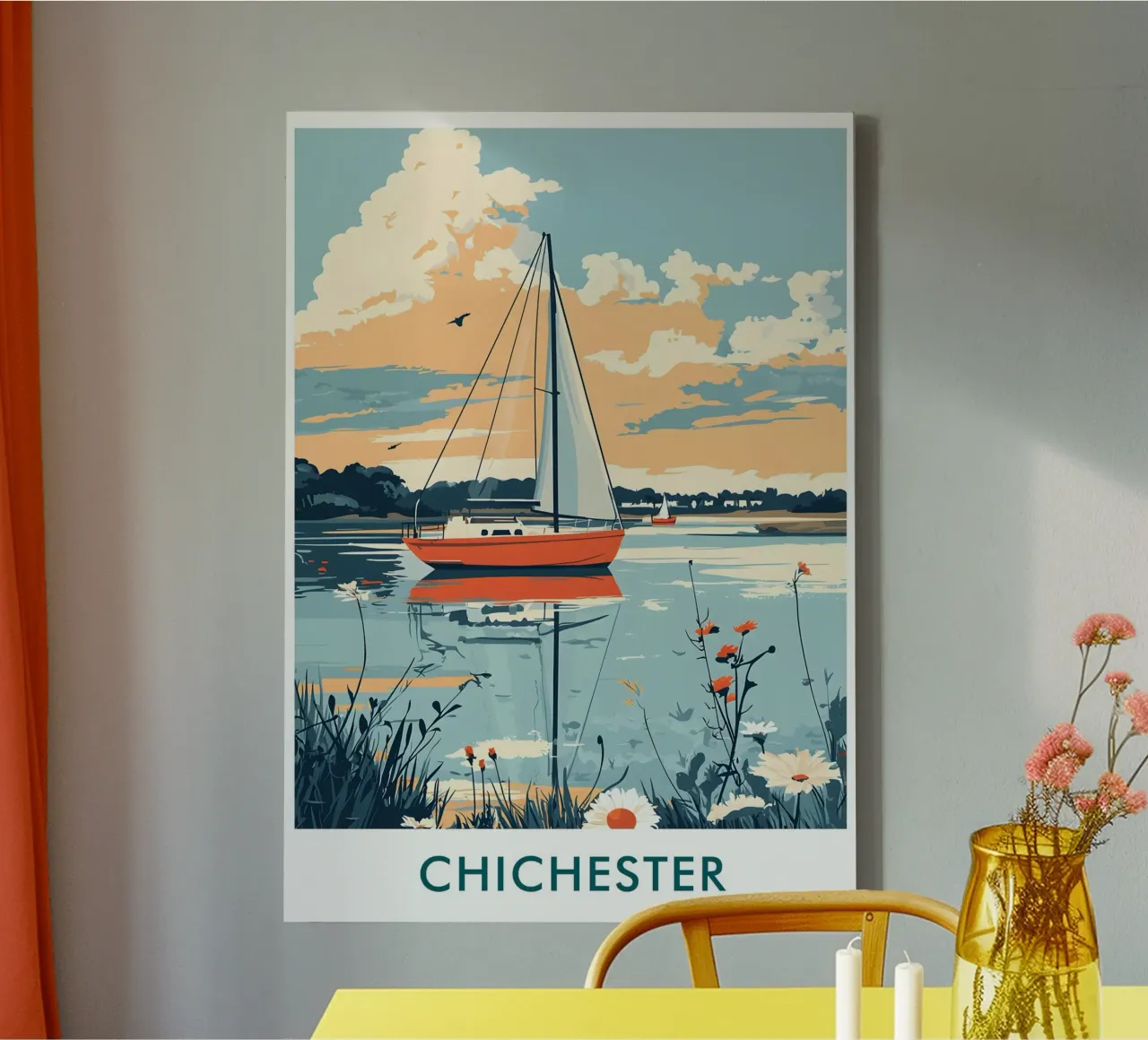 Chichester Harbour in Chichester City England tela con Cornice a cassetta da Travelstudio
