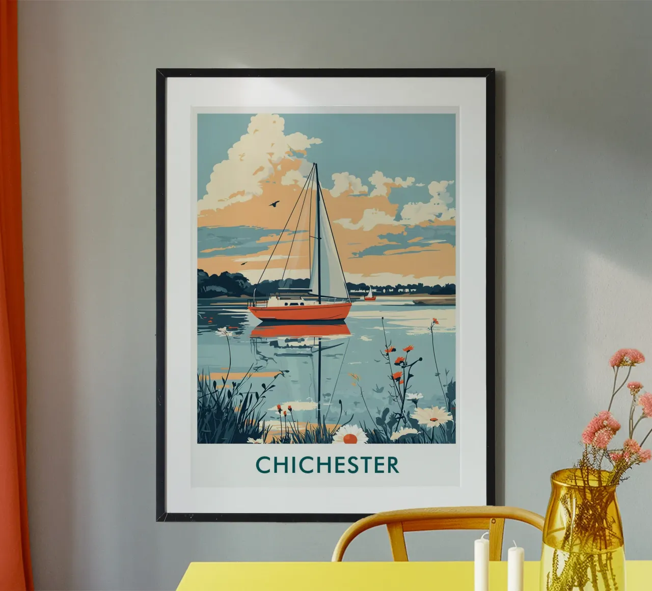 Chichester Harbour in Chichester City England poster da Travelstudio